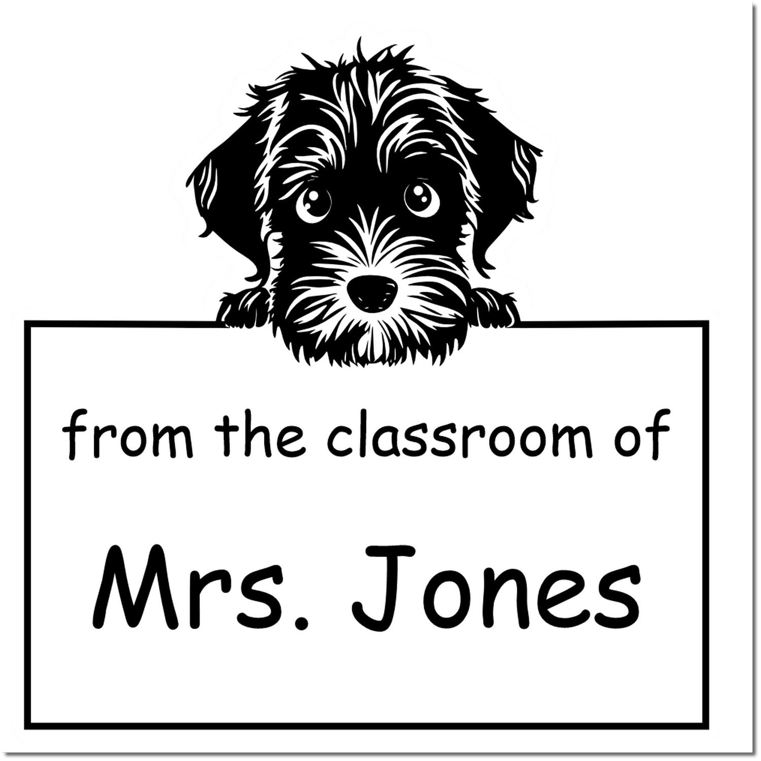 Wirehaired Pointing Griffon Personalizable Book Collection Stamper Pre-Inked - Engineer Seal Stamps