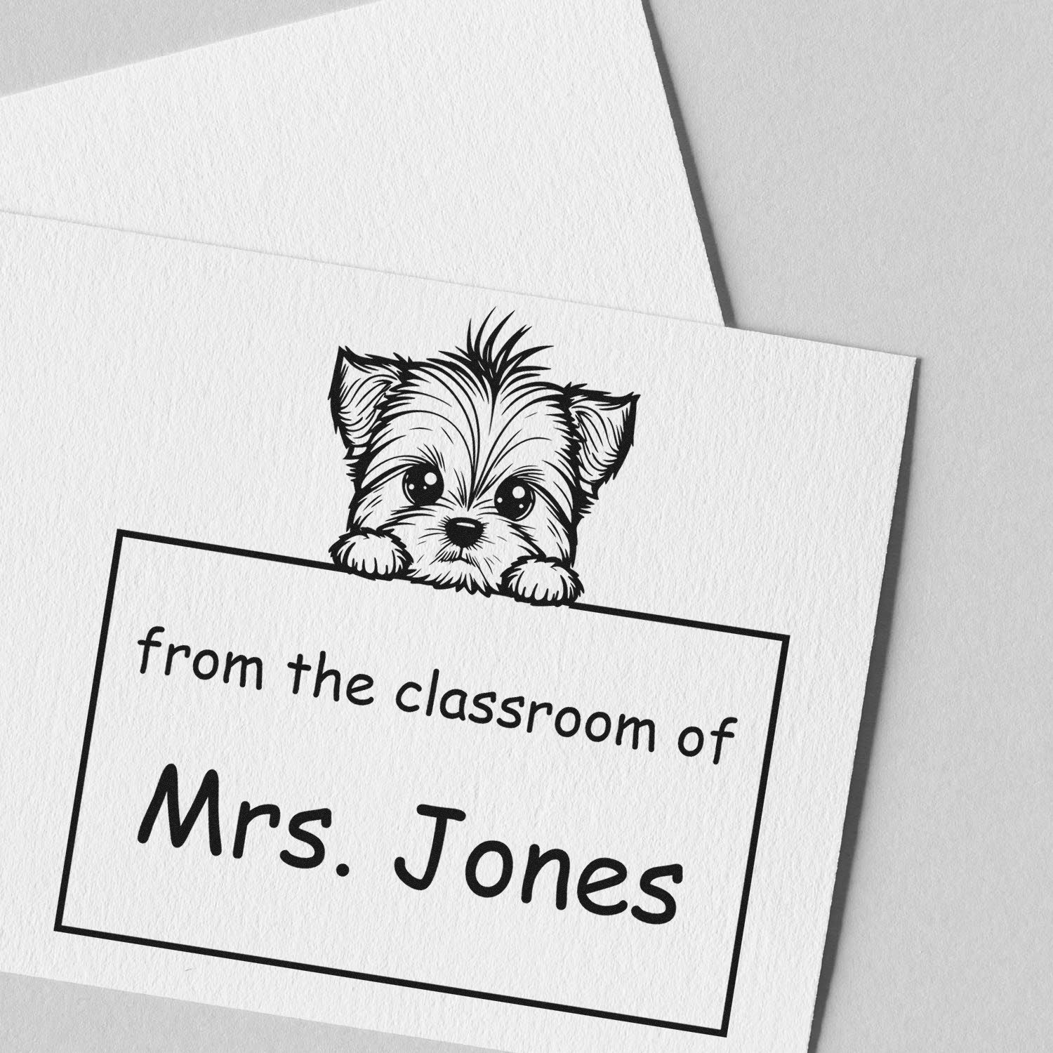 Self-Inking Yorkshire Terrier Pet Themed Book Collection Stamp - Engineer Seal Stamps