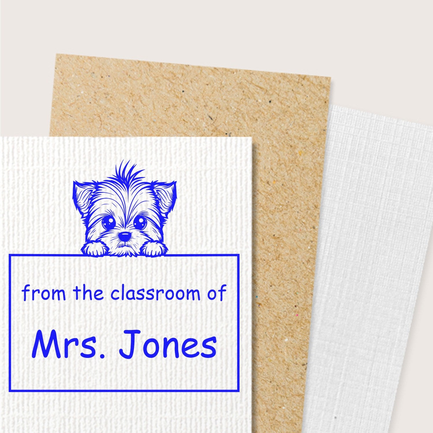 PSI Pre-Inked Yorkshire Terrier Personalized Book Collection Stamp - Engineer Seal Stamps