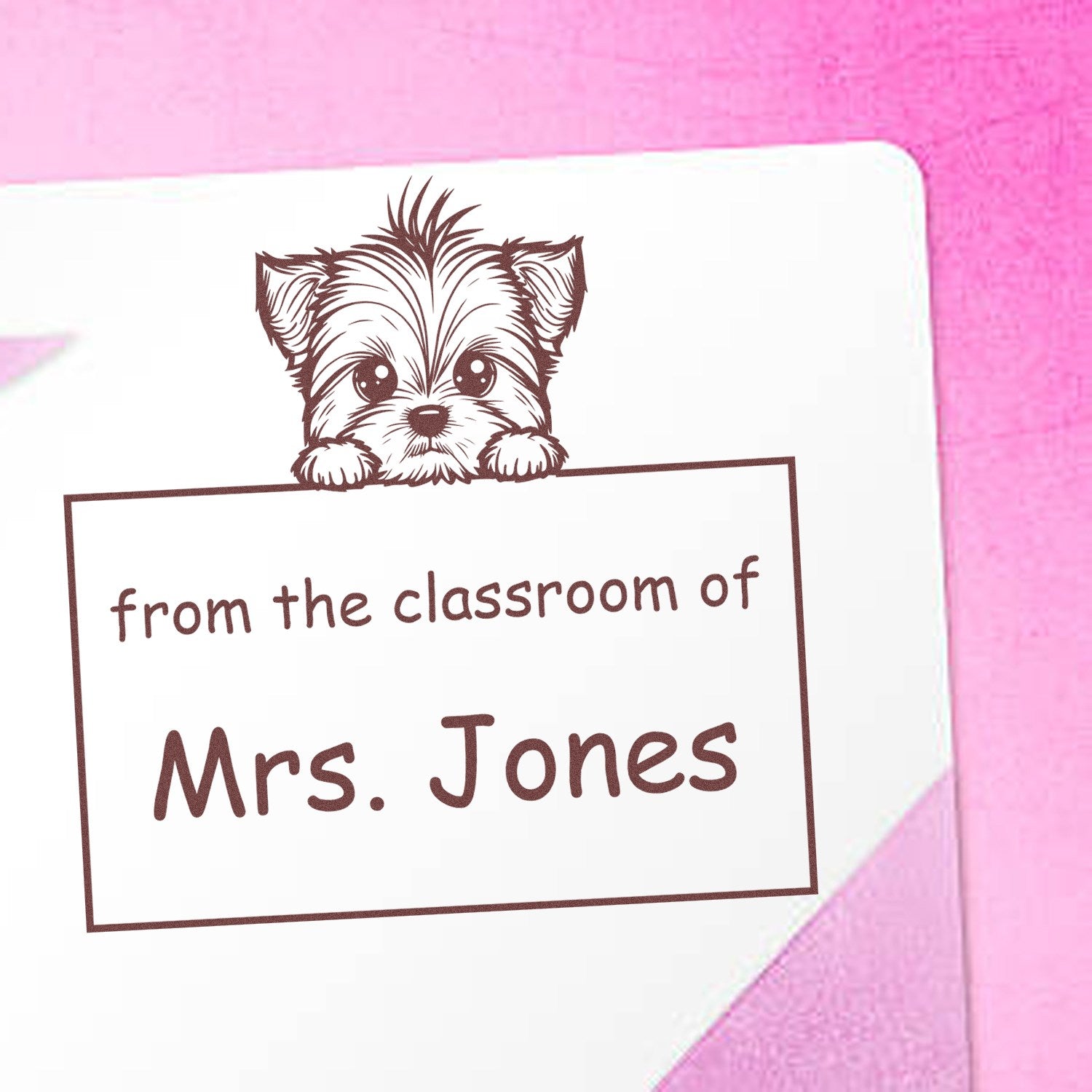 Yorkshire Terrier Personalizable Book Collection Stamp Pre-Inked - Engineer Seal Stamps