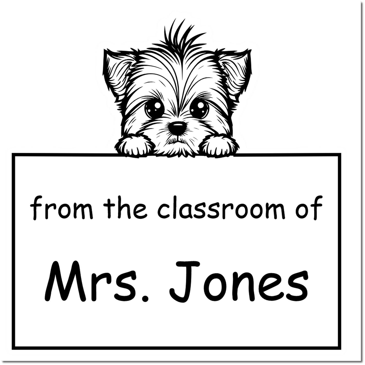 PSI Pre-Inked Yorkshire Terrier Personalized Book Collection Stamp - Engineer Seal Stamps