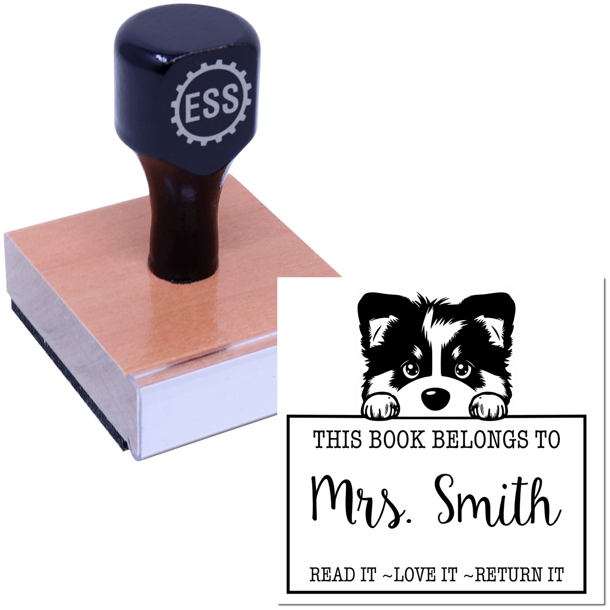 Alaskan Malamute Customized Read It Love It Return It Custom Made Rubber Stamp - Engineer Seal Stamps