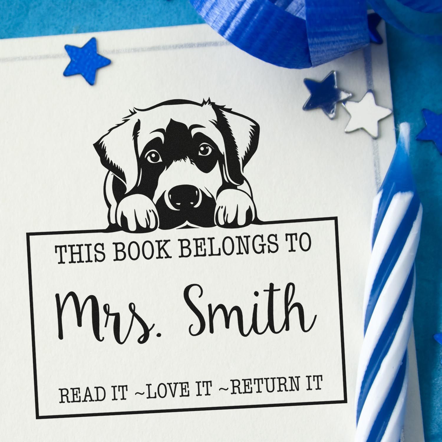 Anatolian Shepherd Customized Read It Love It Return It Customizable Rubber Stamp - Engineer Seal Stamps