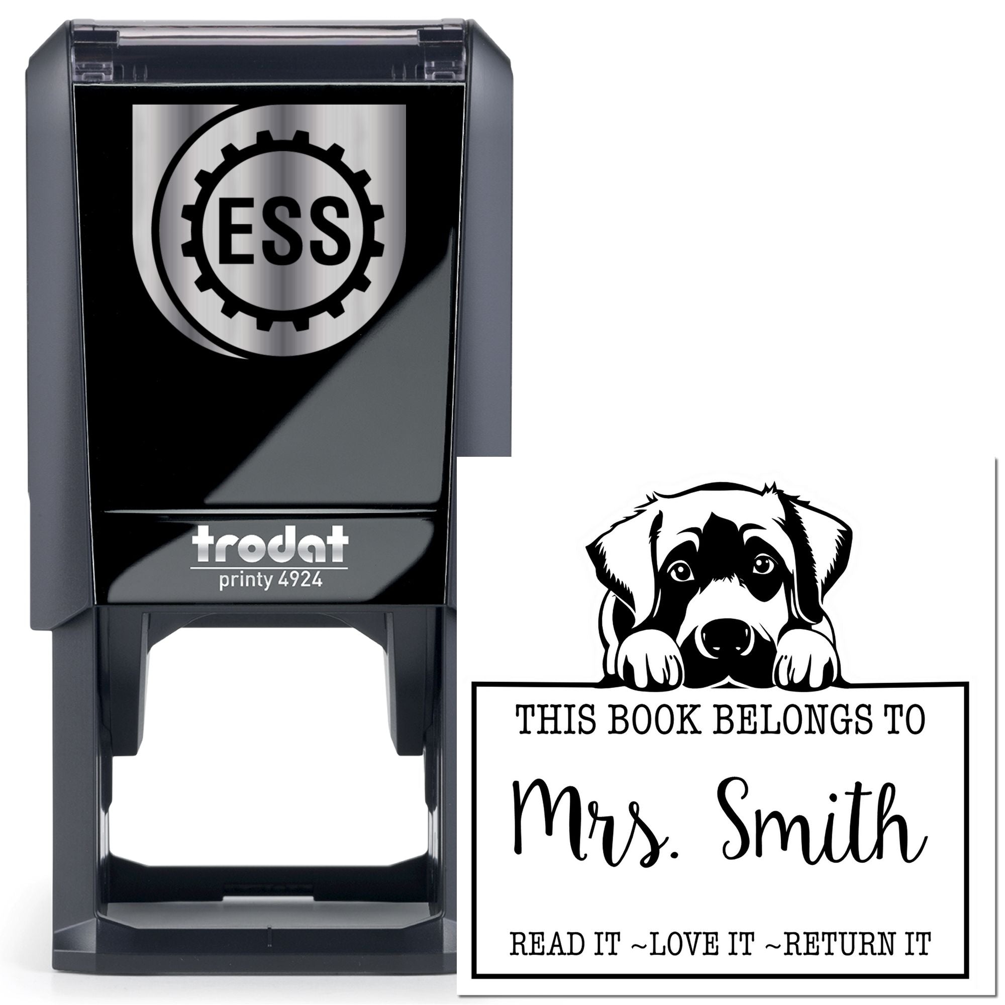 Adorable Self-Inking Anatolian Shepherd Personalizable Home Library Stamp - Engineer Seal Stamps