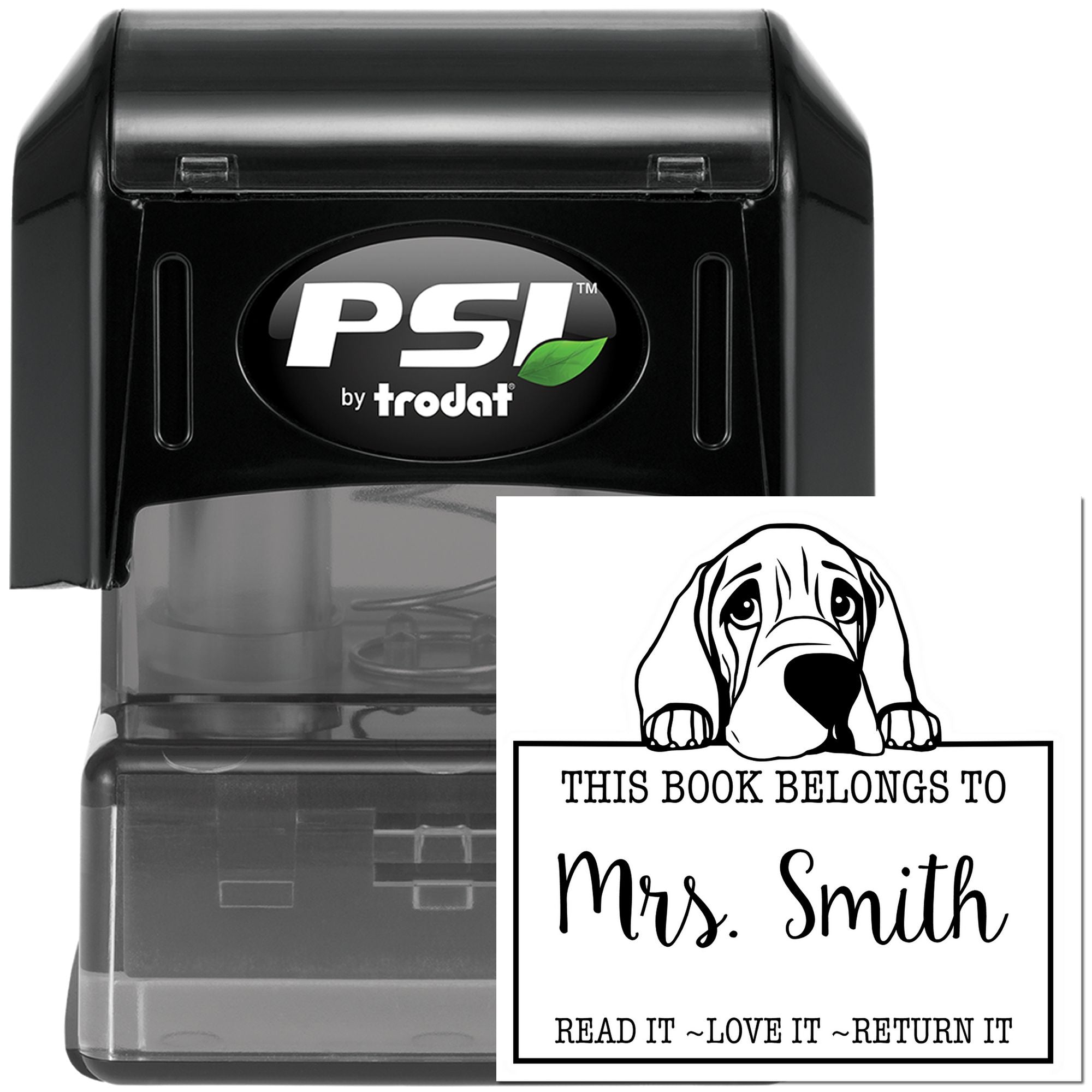 Pre-Inked Bloodhound Custom Book Stamp - Engineer Seal Stamps