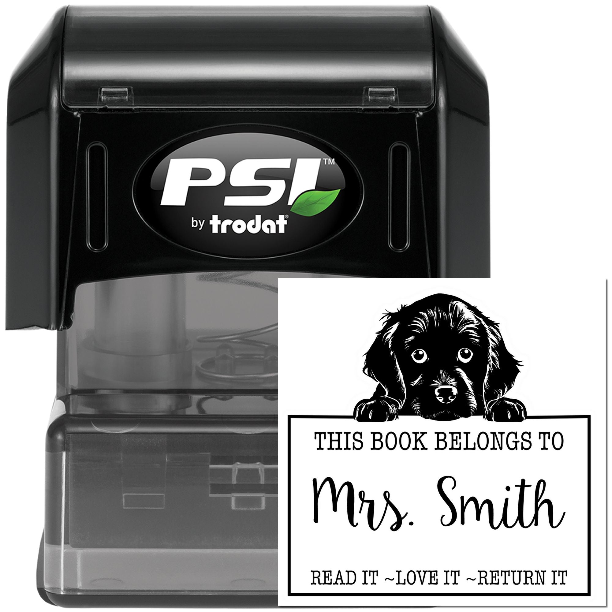 Pre-Inked Boykin Spaniel Custom Librarian Stamp - Engineer Seal Stamps