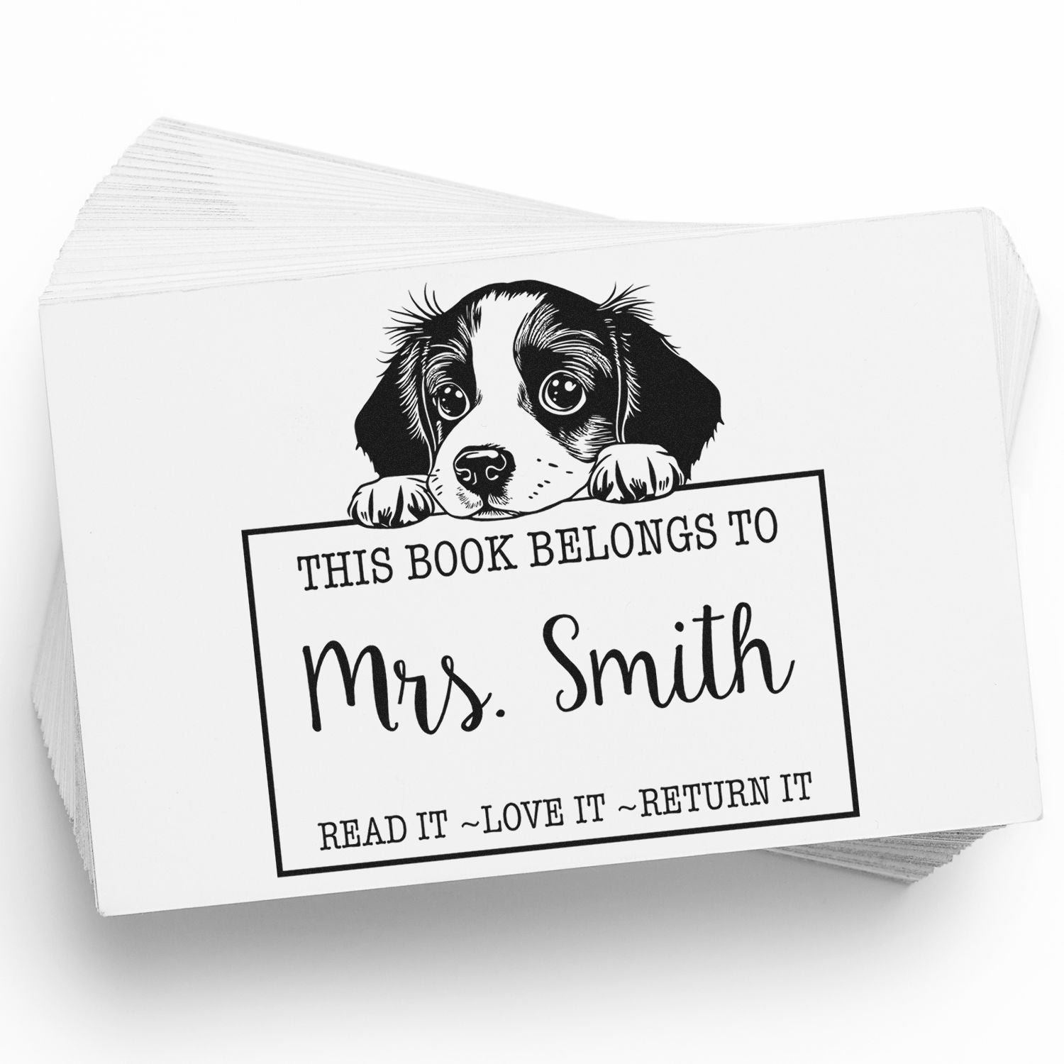 Pre-Inked Brittany Custom Library Book Stamp - Engineer Seal Stamps