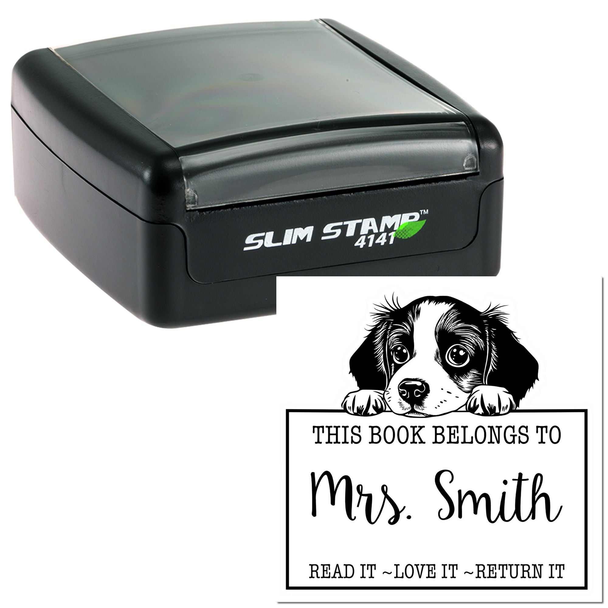 Slim Brittany Custom-Made Read It Love It Return It Personalized Stamp - Engineer Seal Stamps