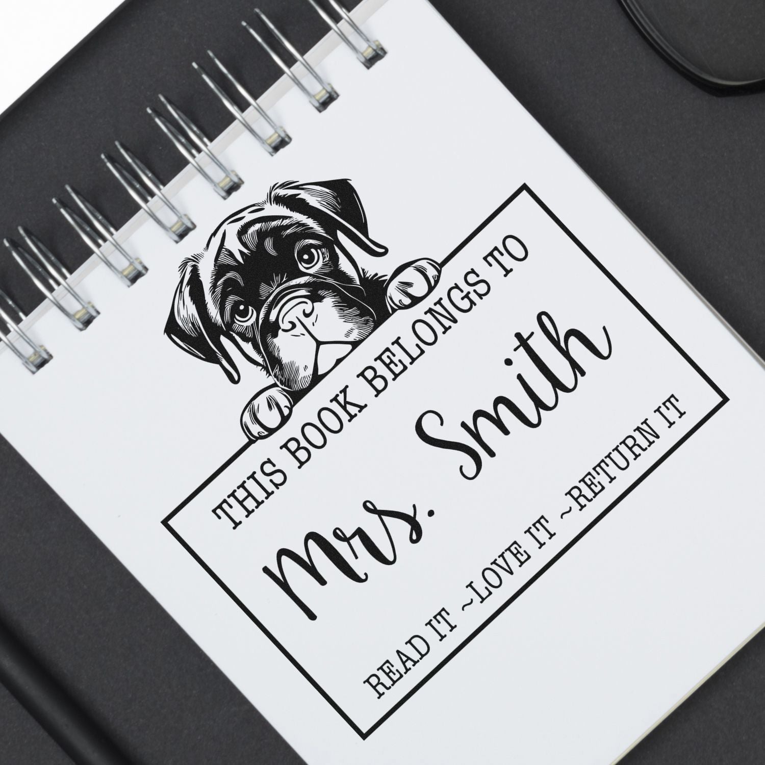 Pre-Inked Cane Corso Custom Name For Books Stamp - Engineer Seal Stamps