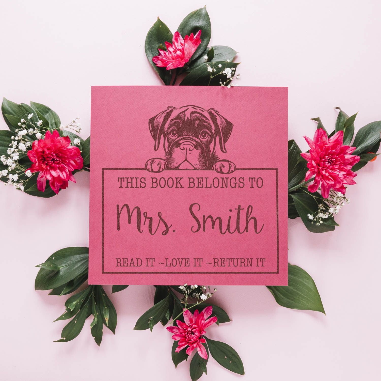 Slim Cane Corso Custom-Made Read It Love It Return It For Students Stamp - Engineer Seal Stamps