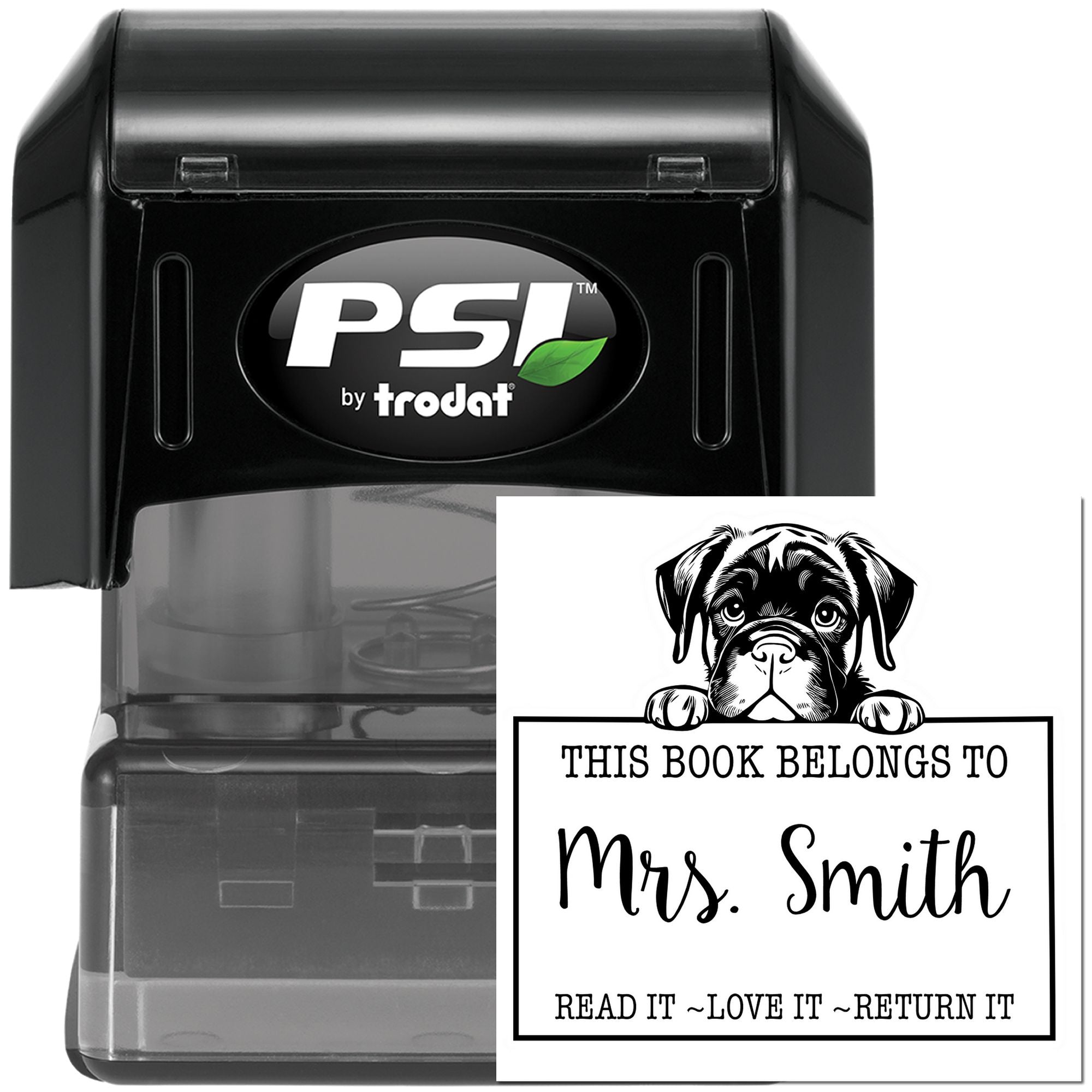 Pre-Inked Cane Corso Custom Name For Books Stamp - Engineer Seal Stamps