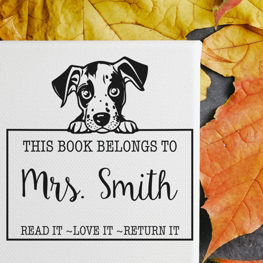 Self-Inking Catahoula Personalizable Read It Love It Return It For Classroom Stamp - Engineer Seal Stamps