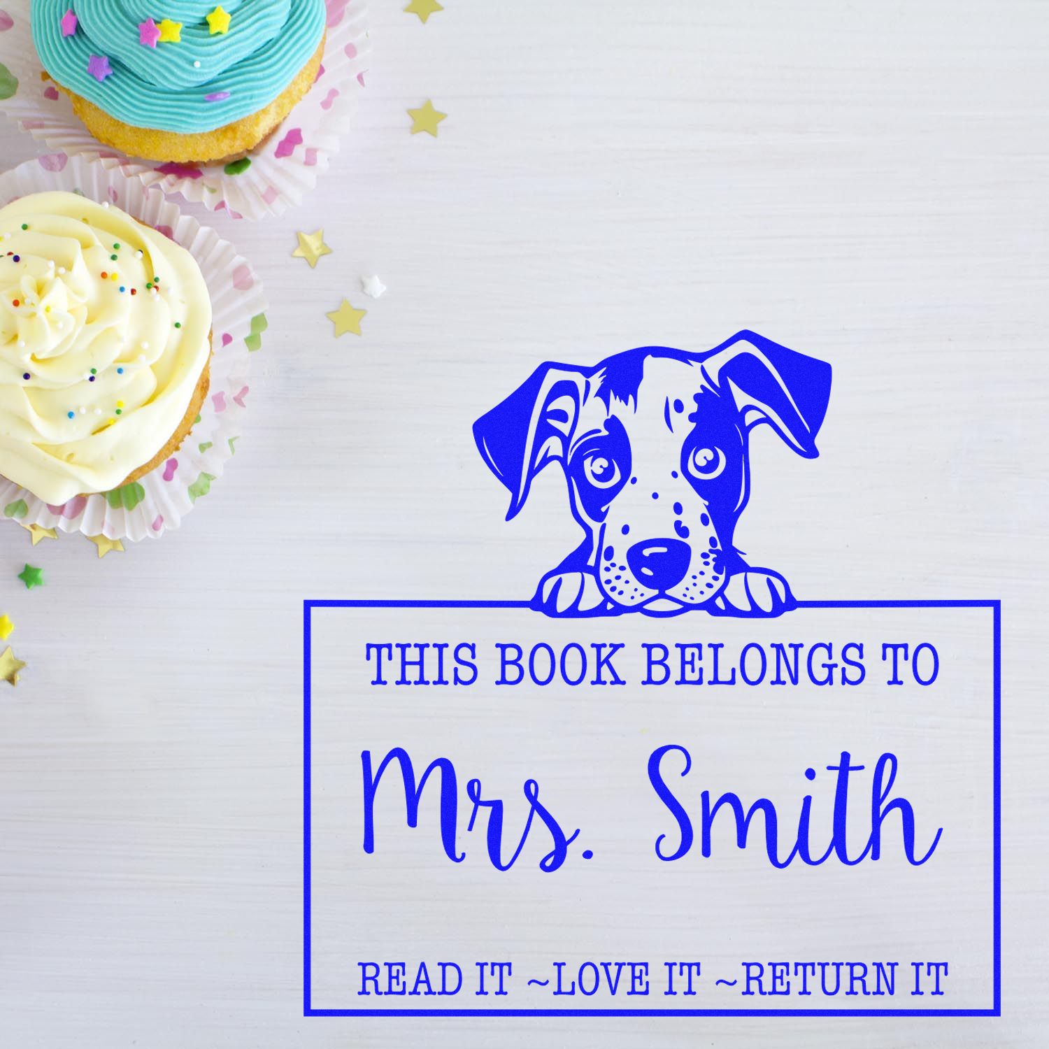 Slim Catahoula Custom-Made Read It Love It Return It For Libraries Stamp - Engineer Seal Stamps