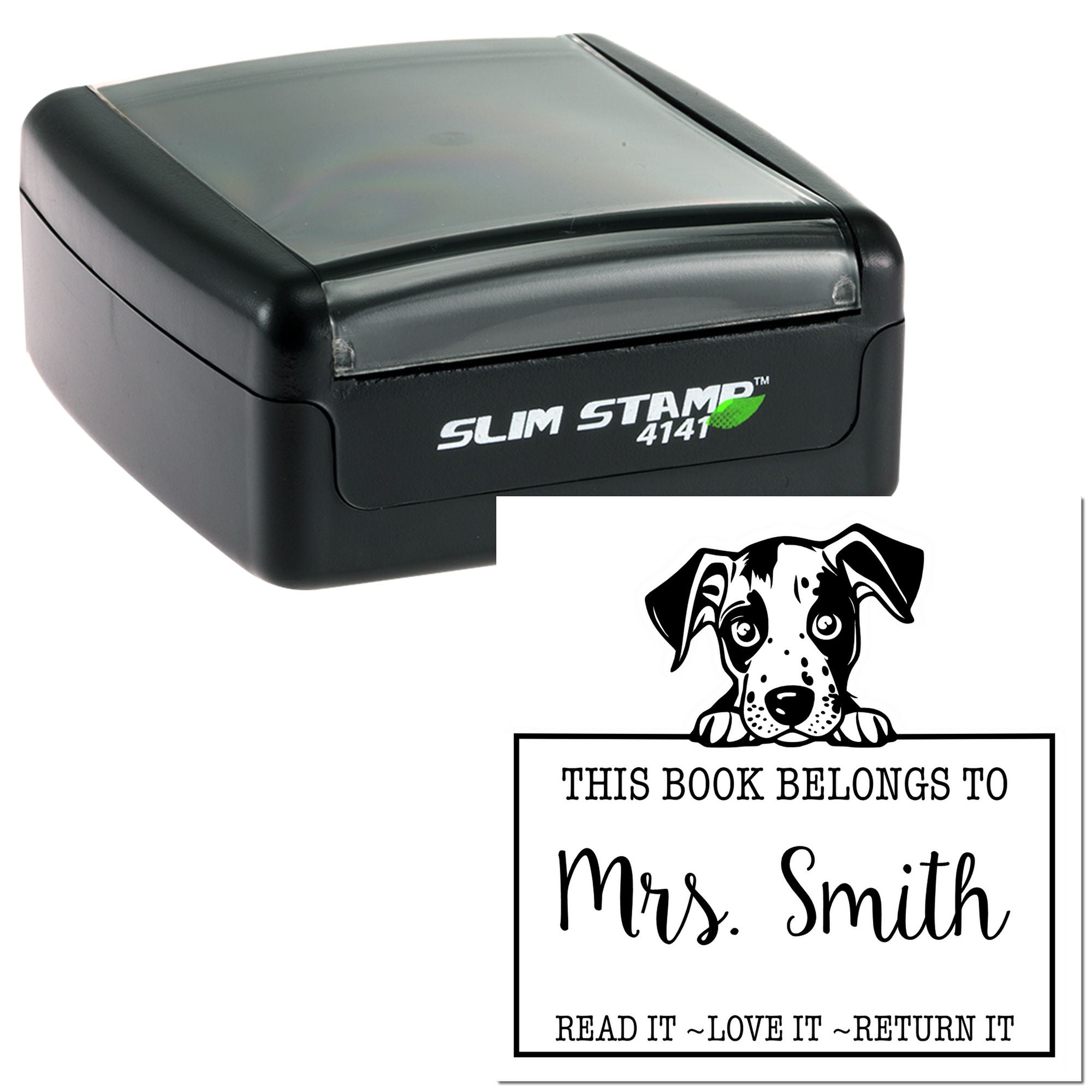 Slim Catahoula Custom-Made Read It Love It Return It For Libraries Stamp - Engineer Seal Stamps