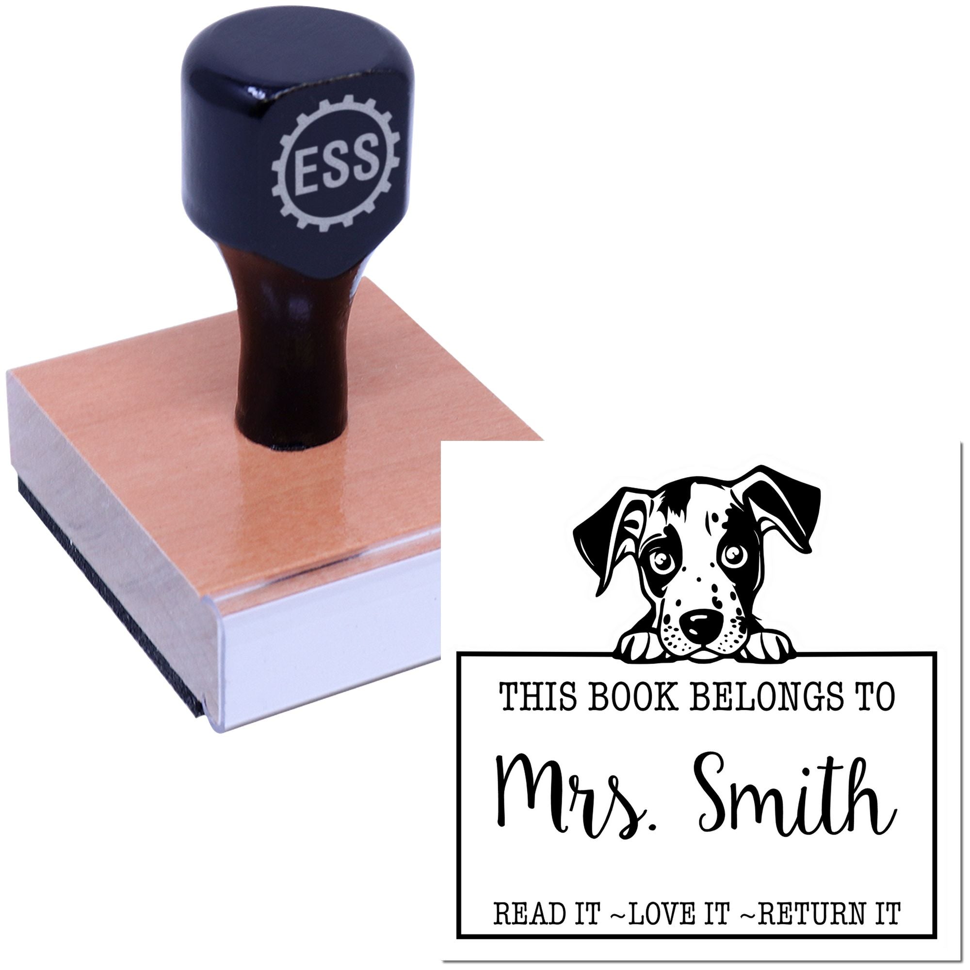 Catahoula Customized Read It Return It Rubber Stamp