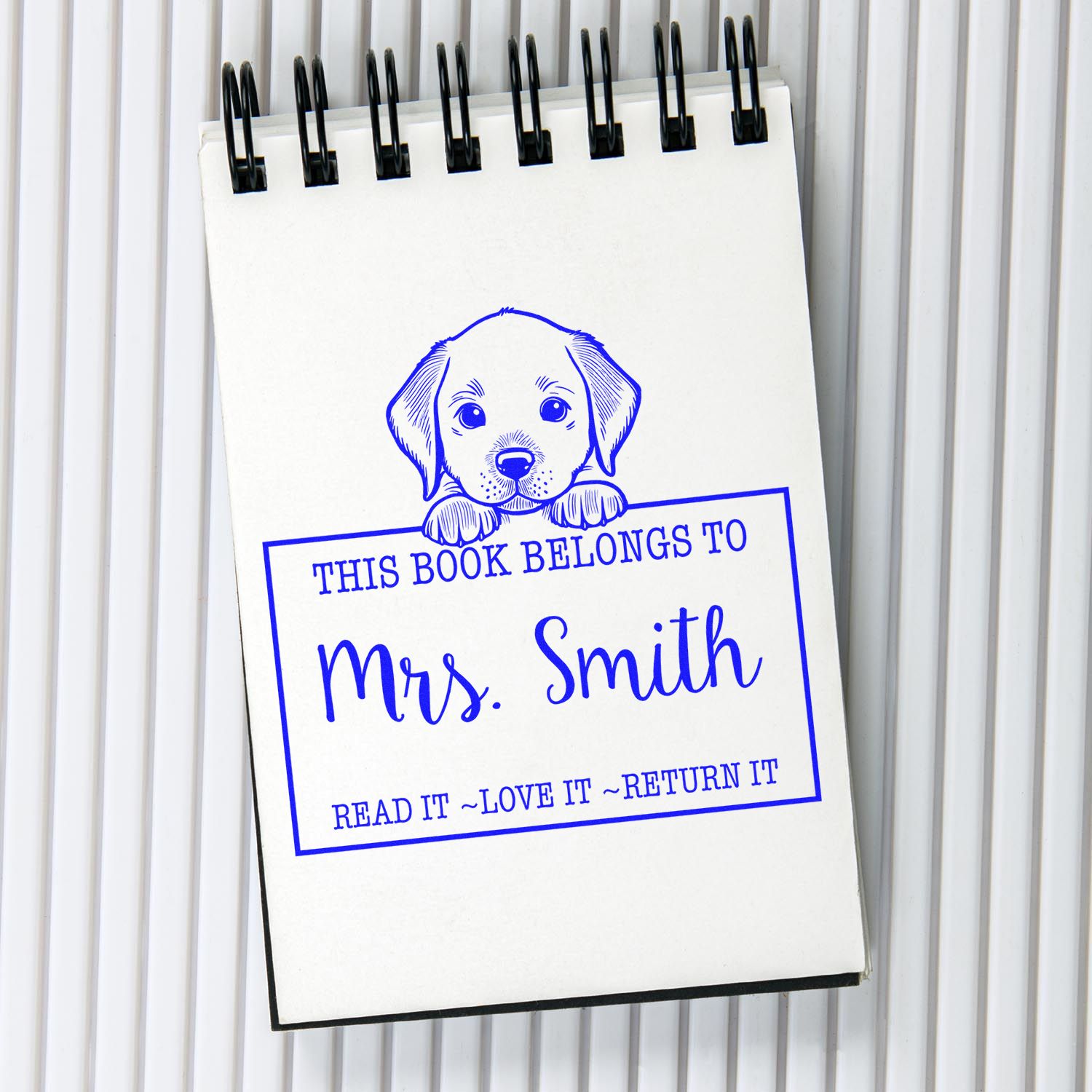 Chesapeake Bay Retriever Customized Return To Library Rubber Stamp - Engineer Seal Stamps