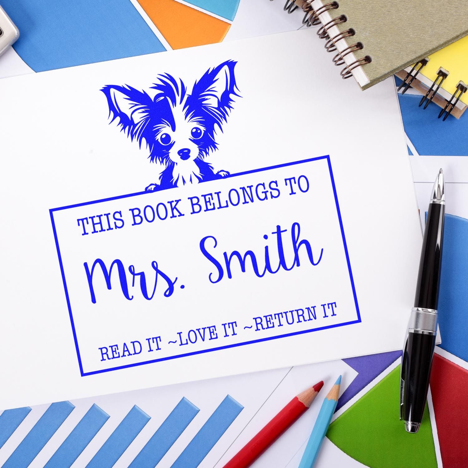 Pre-Inked Chinese Crested Custom Read It Love It Return It Custom Made Stamp - Engineer Seal Stamps