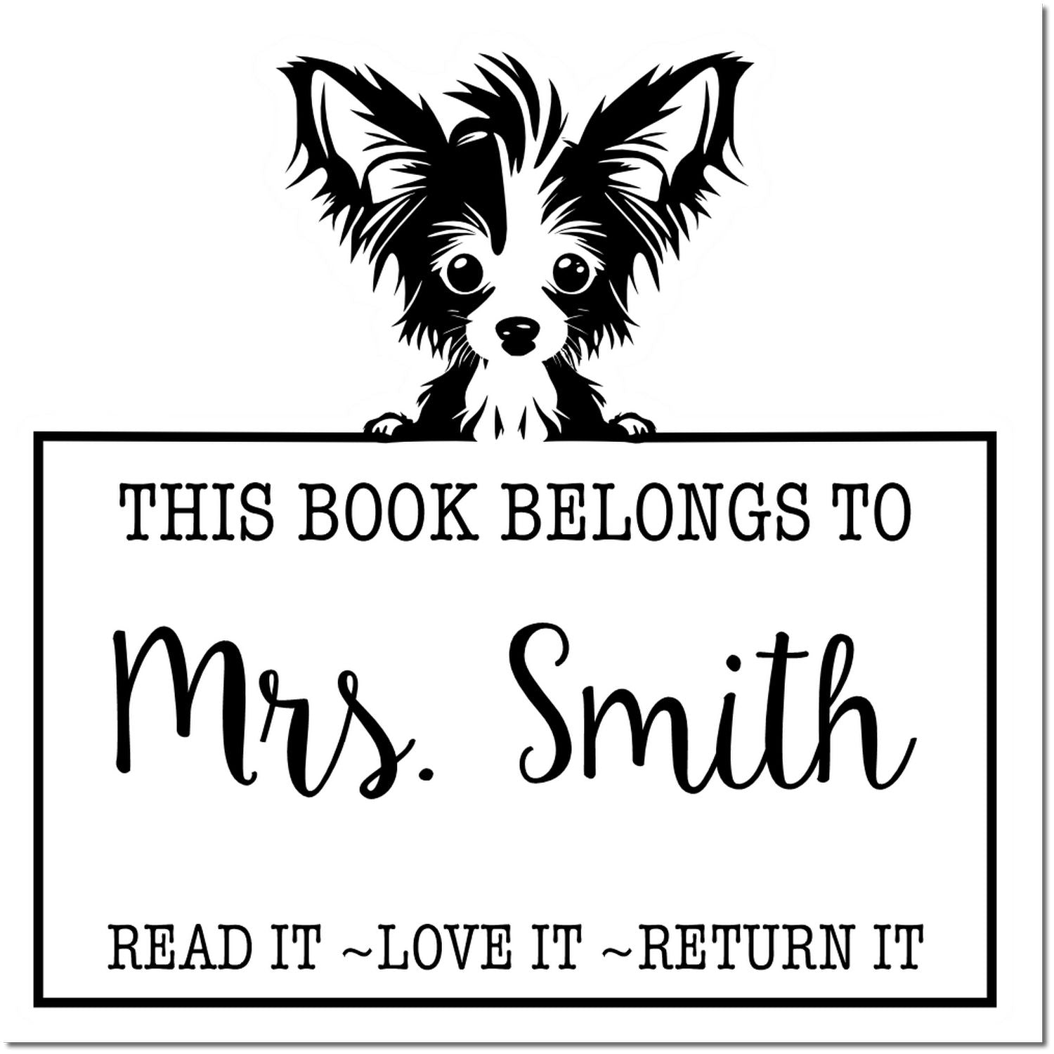 Self-Inking Chinese Crested Personalizable Read It Love It Return It For Students Stamp - Engineer Seal Stamps