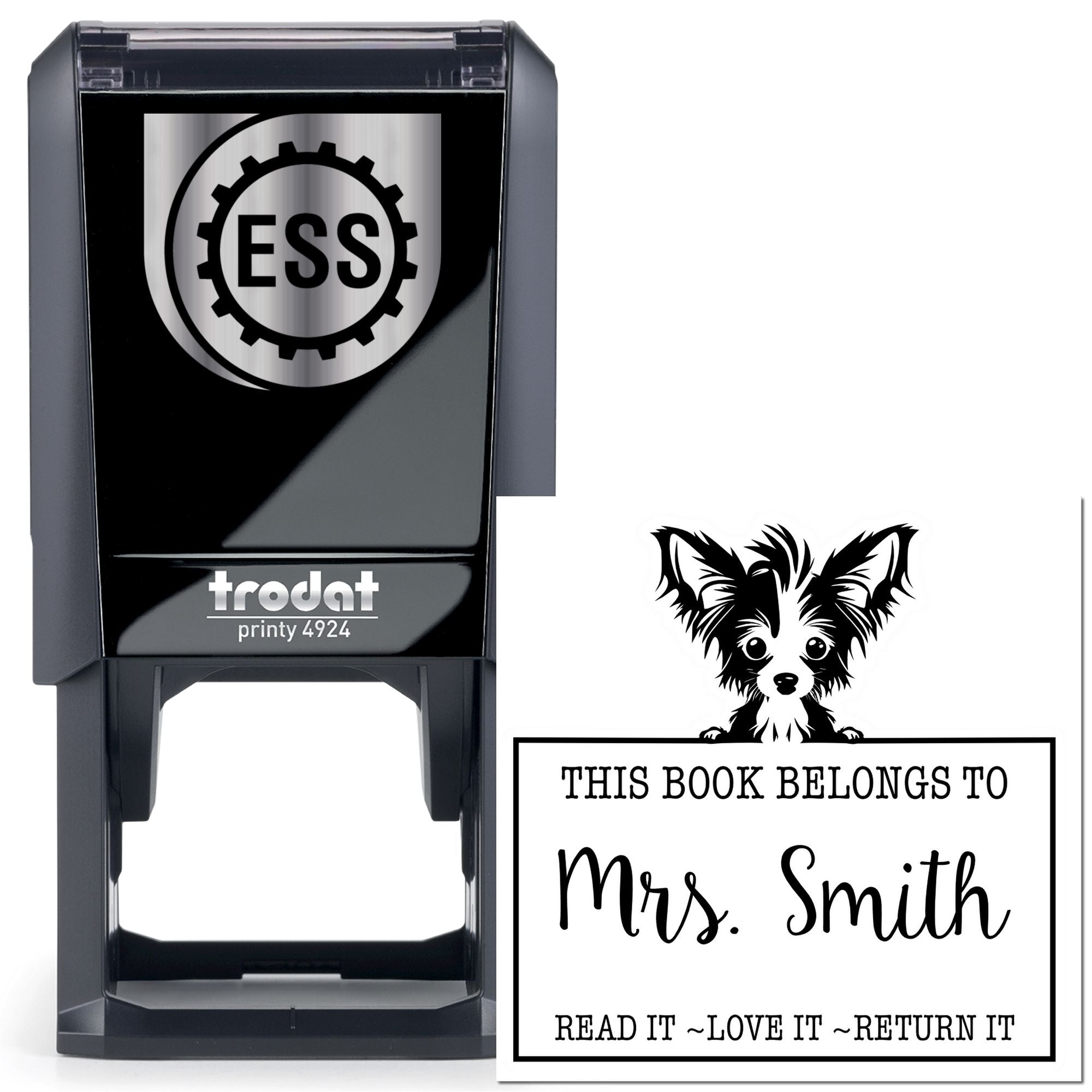 Self-Inking Chinese Crested Personalizable Read It Love It Return It For Students Stamp - Engineer Seal Stamps