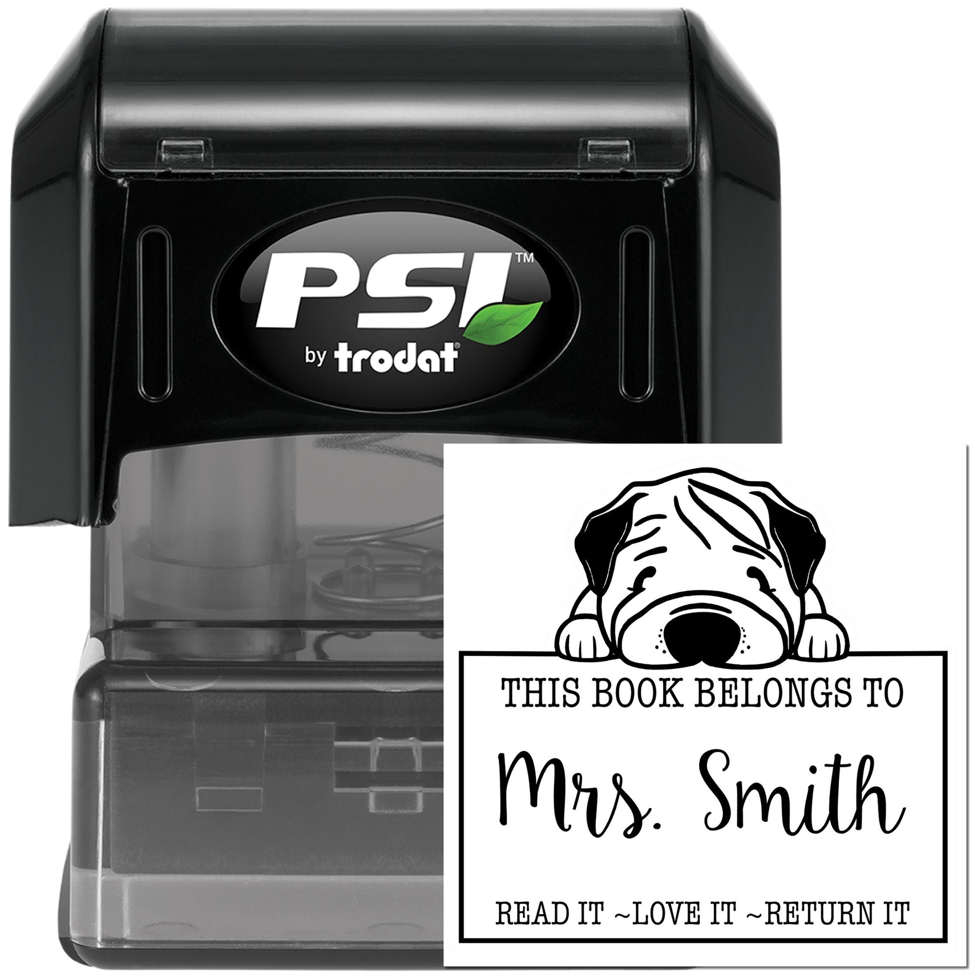 Pre-Inked Chinese Shar Pei Custom Read It Love It Return It Custom Stamp - Engineer Seal Stamps