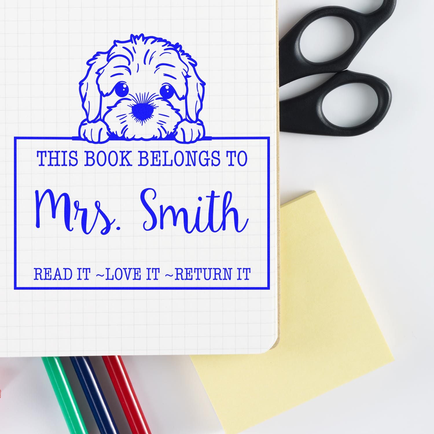 Cockapoo Custom-Made Book Circulation Rubber Stamp - Engineer Seal Stamps