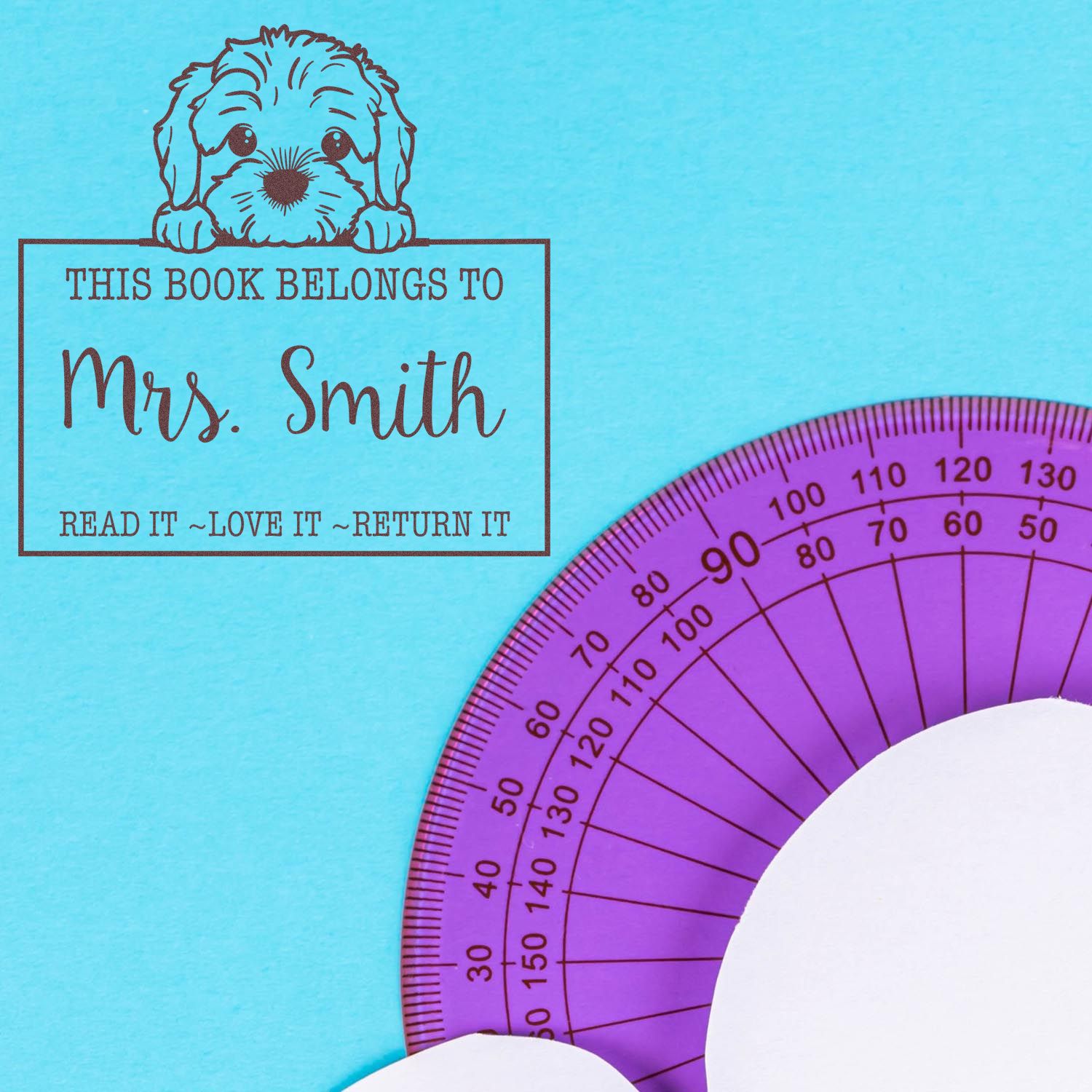 Cute Pre-Inked Cockapoo Custom Read It Love It Return It Customized Stamp - Engineer Seal Stamps