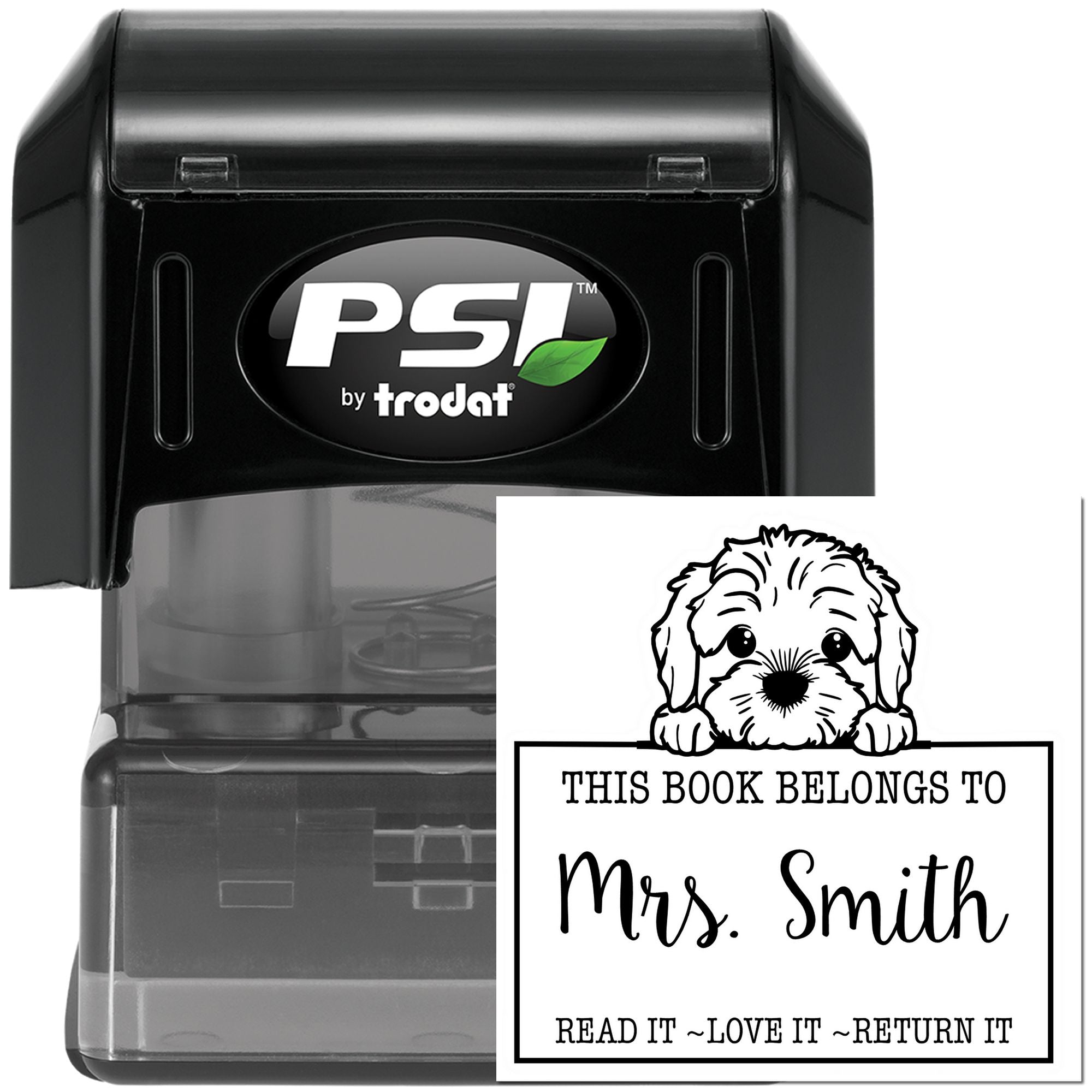 Cute Pre-Inked Cockapoo Custom Read It Love It Return It Customized Stamp - Engineer Seal Stamps