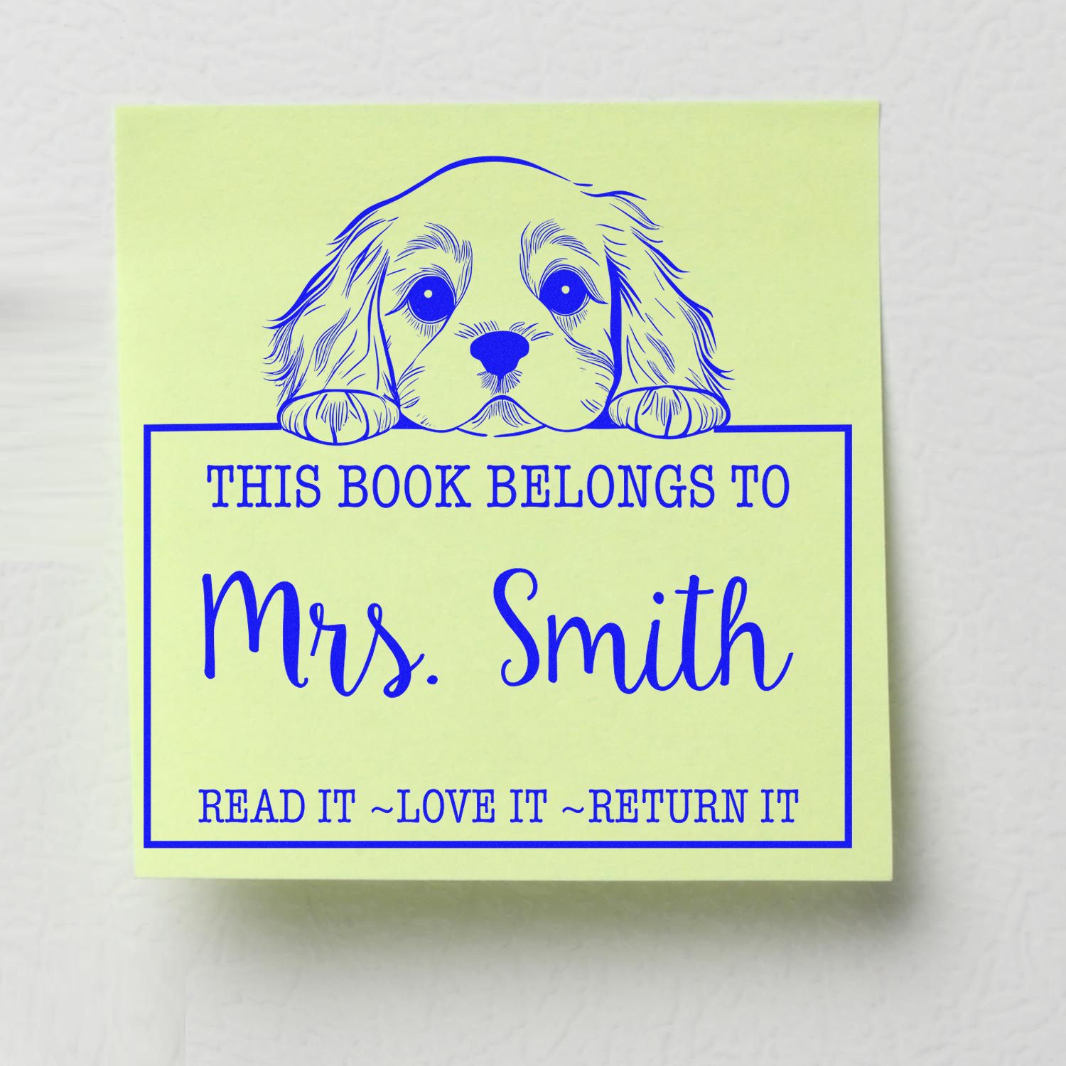 Slim Cocker Spaniel Custom-Made Read It Love It Return It For Book Clubs Stamp - Engineer Seal Stamps