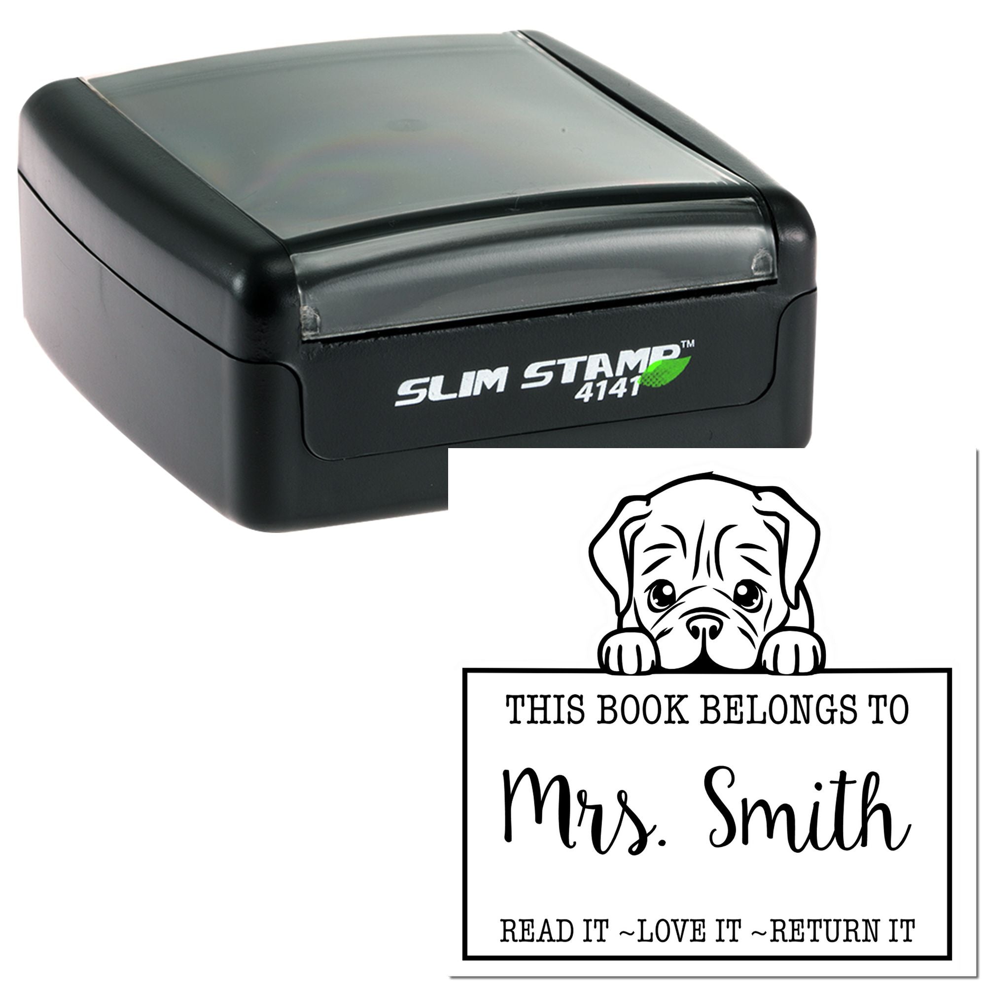 Slim Dogue De Bordeaux Custom-Made Please Return Stamp - Engineer Seal Stamps