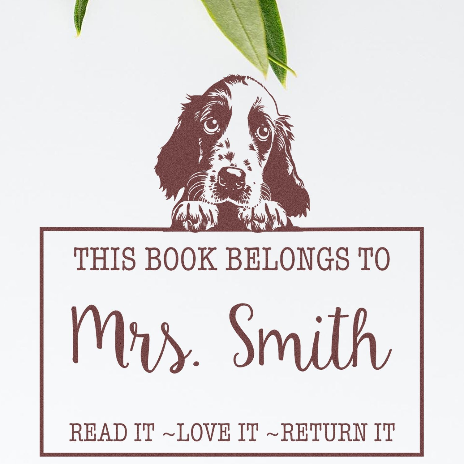 English Setter Custom-Made For Library Books Rubber Stamp - Engineer Seal Stamps