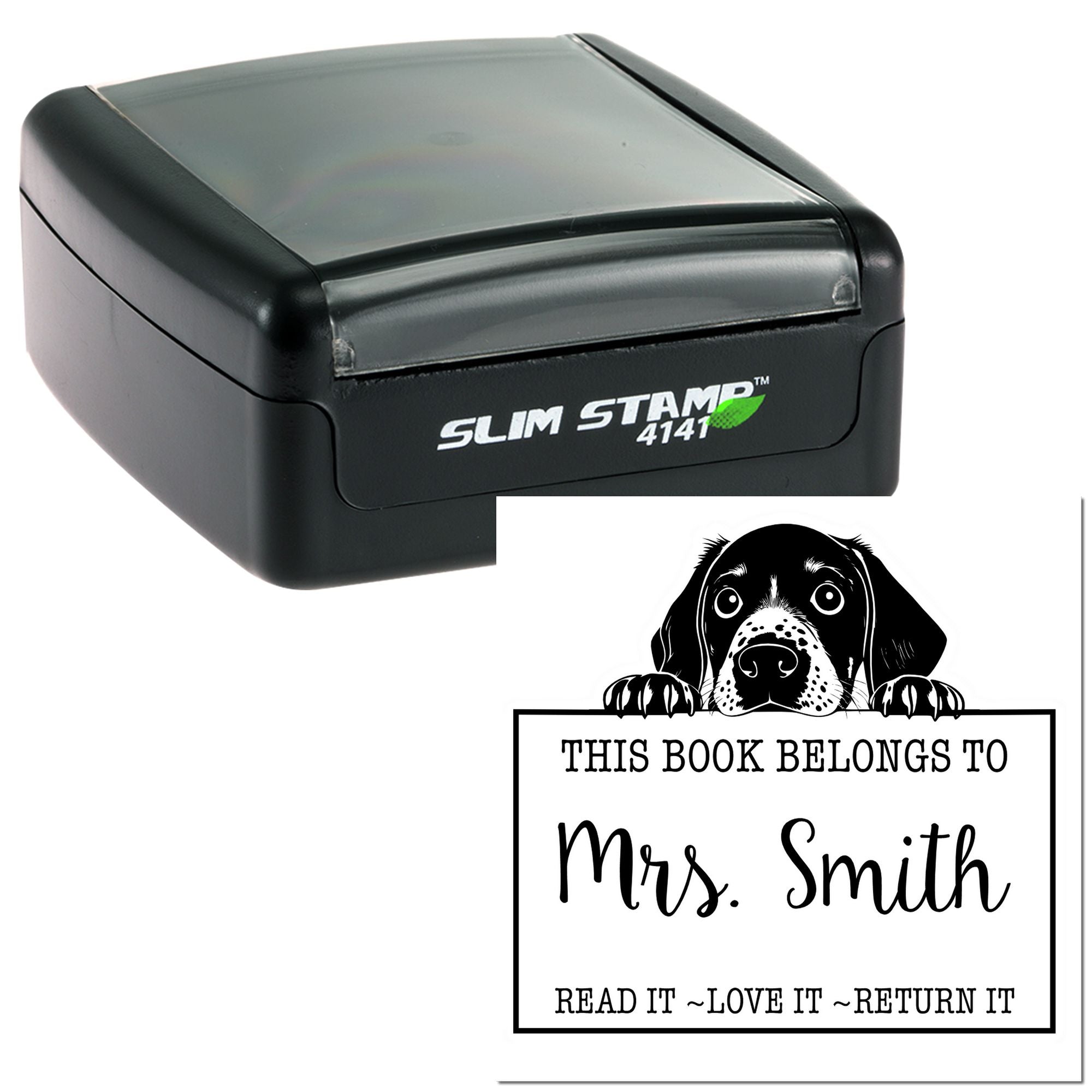 Cute Slim German Shorthaired Pointer Custom-Made Librarian Stamp - Engineer Seal Stamps