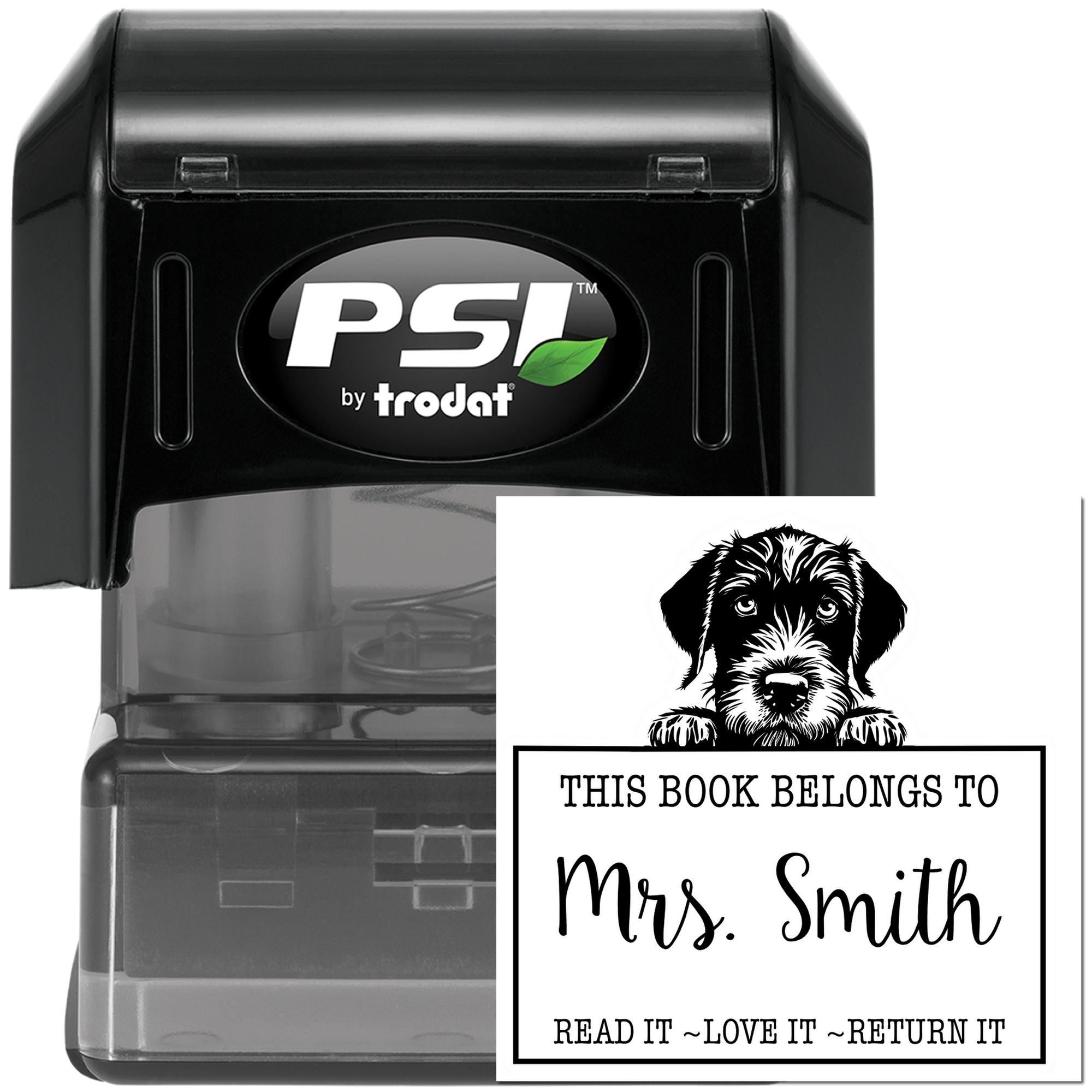 Pre-Inked German Wirehaired Pointer Custom Read It Love It Return It Stamp - Engineer Seal Stamps