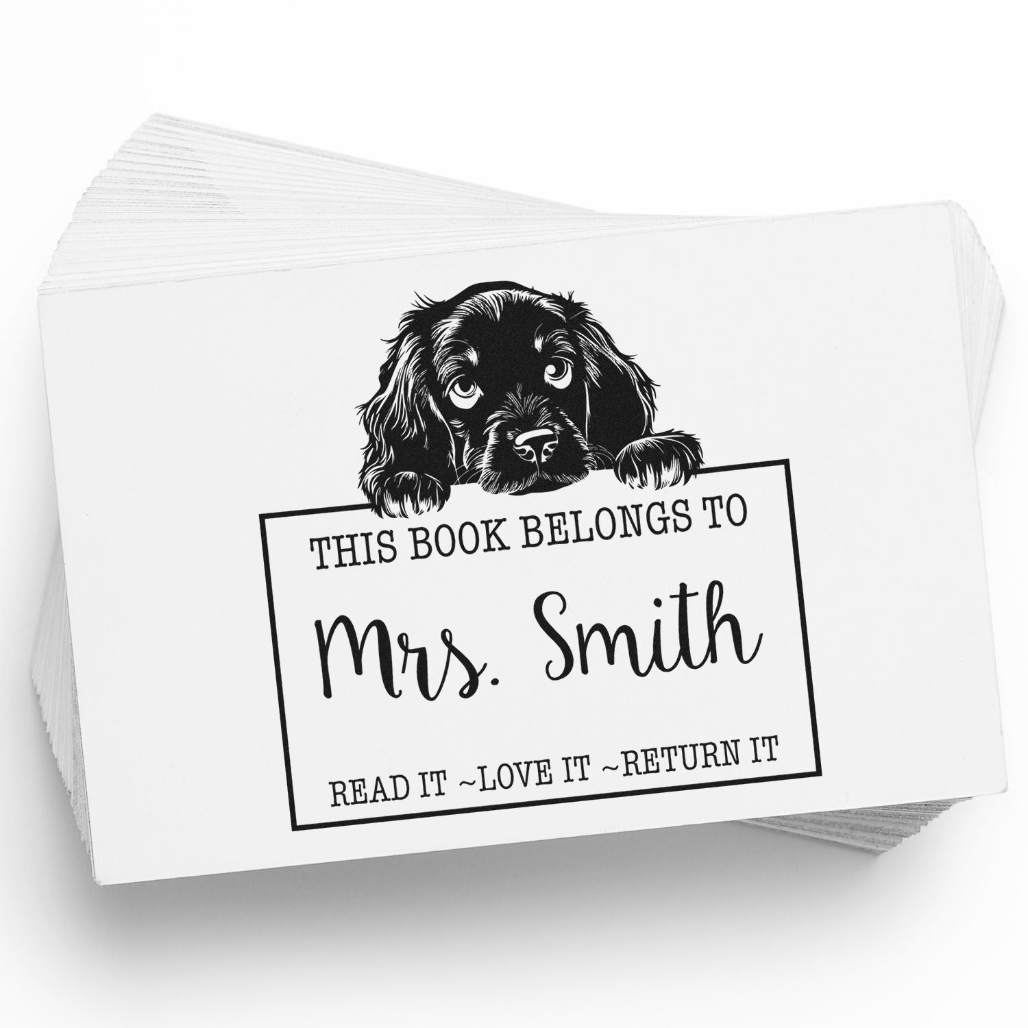 Pre-Inked Gordon Setter Custom Read It Love It Stamp - Engineer Seal Stamps