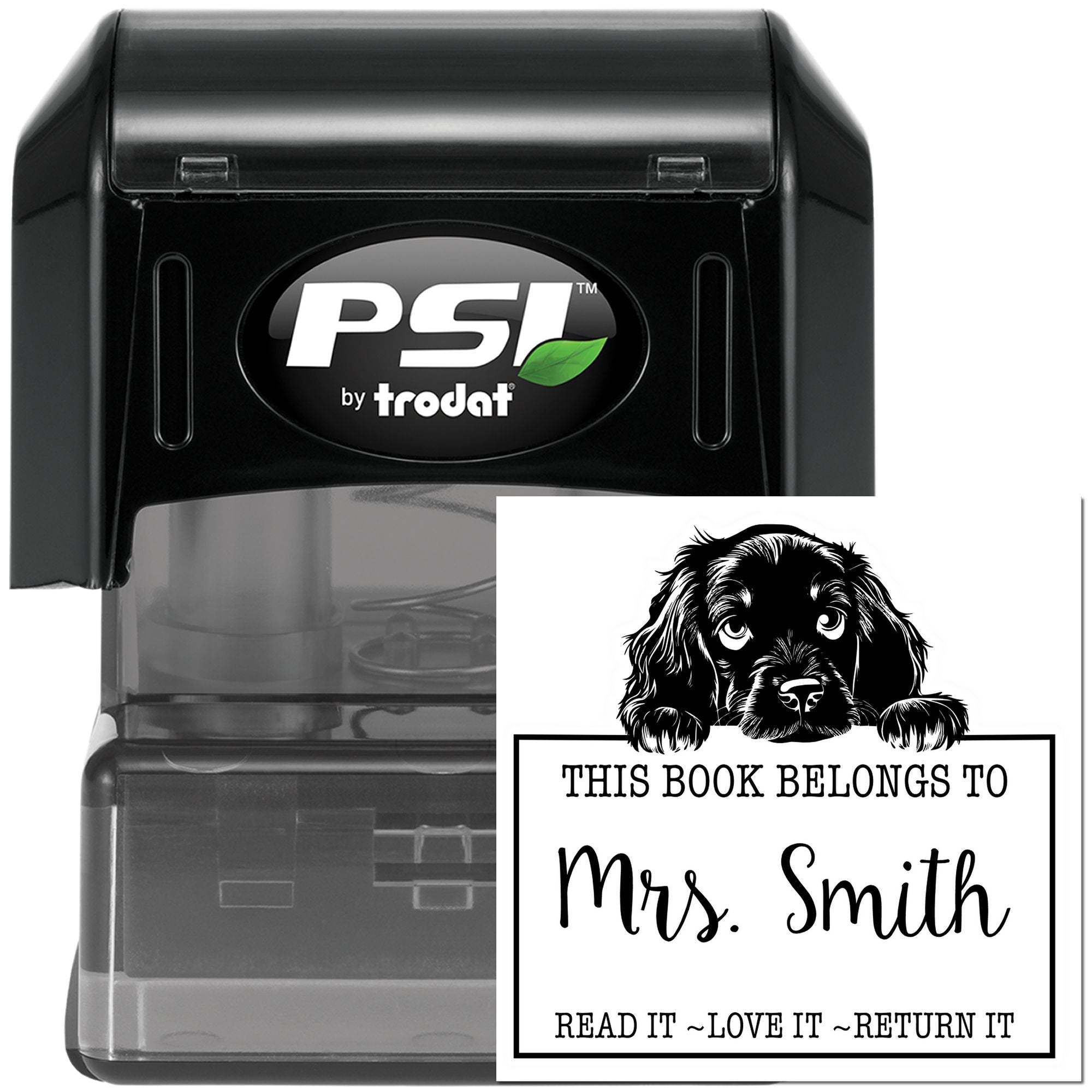 Pre-Inked Gordon Setter Custom Read It Love It Stamp - Engineer Seal Stamps