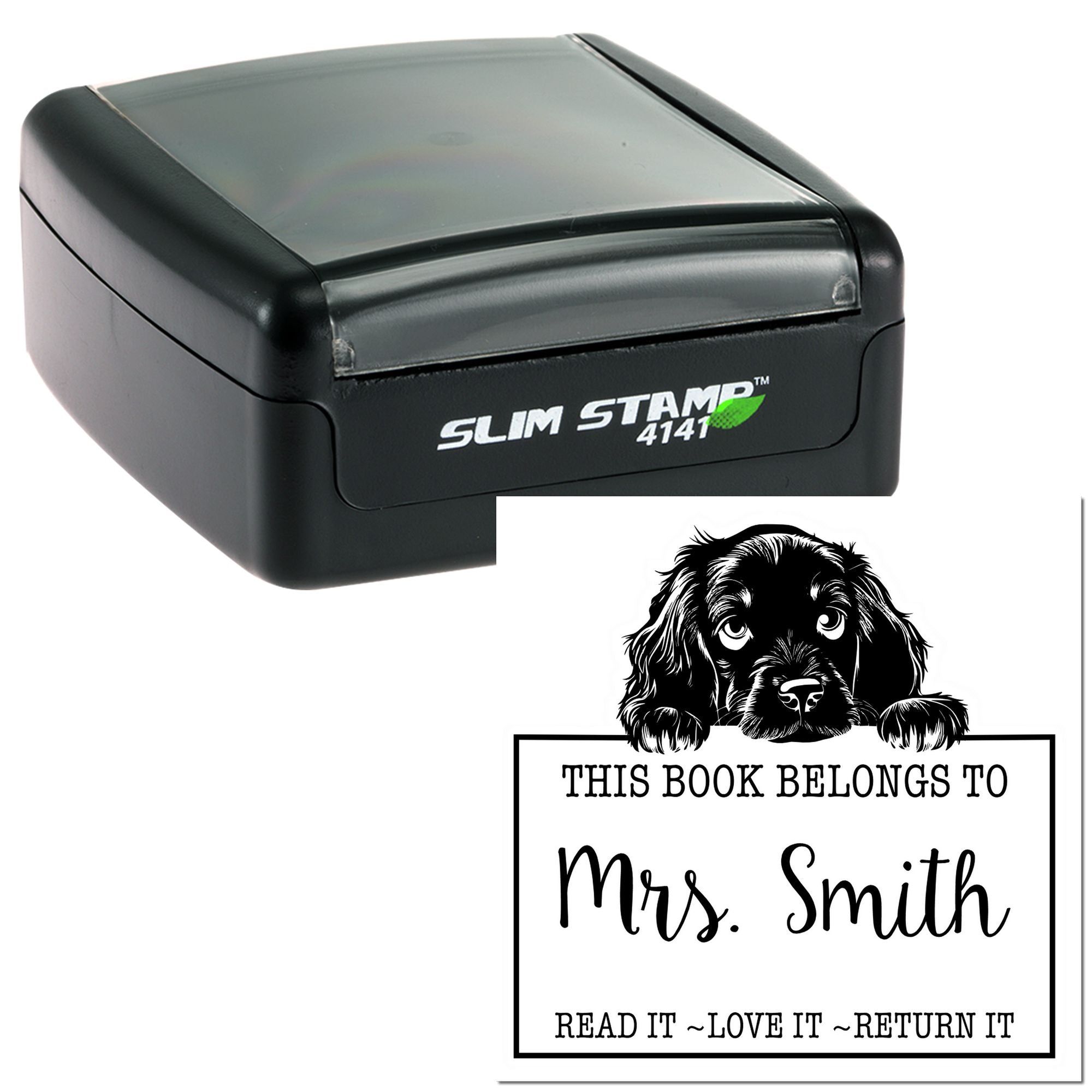 Cute Slim Gordon Setter Custom-Made Bookworm Stamp - Engineer Seal Stamps