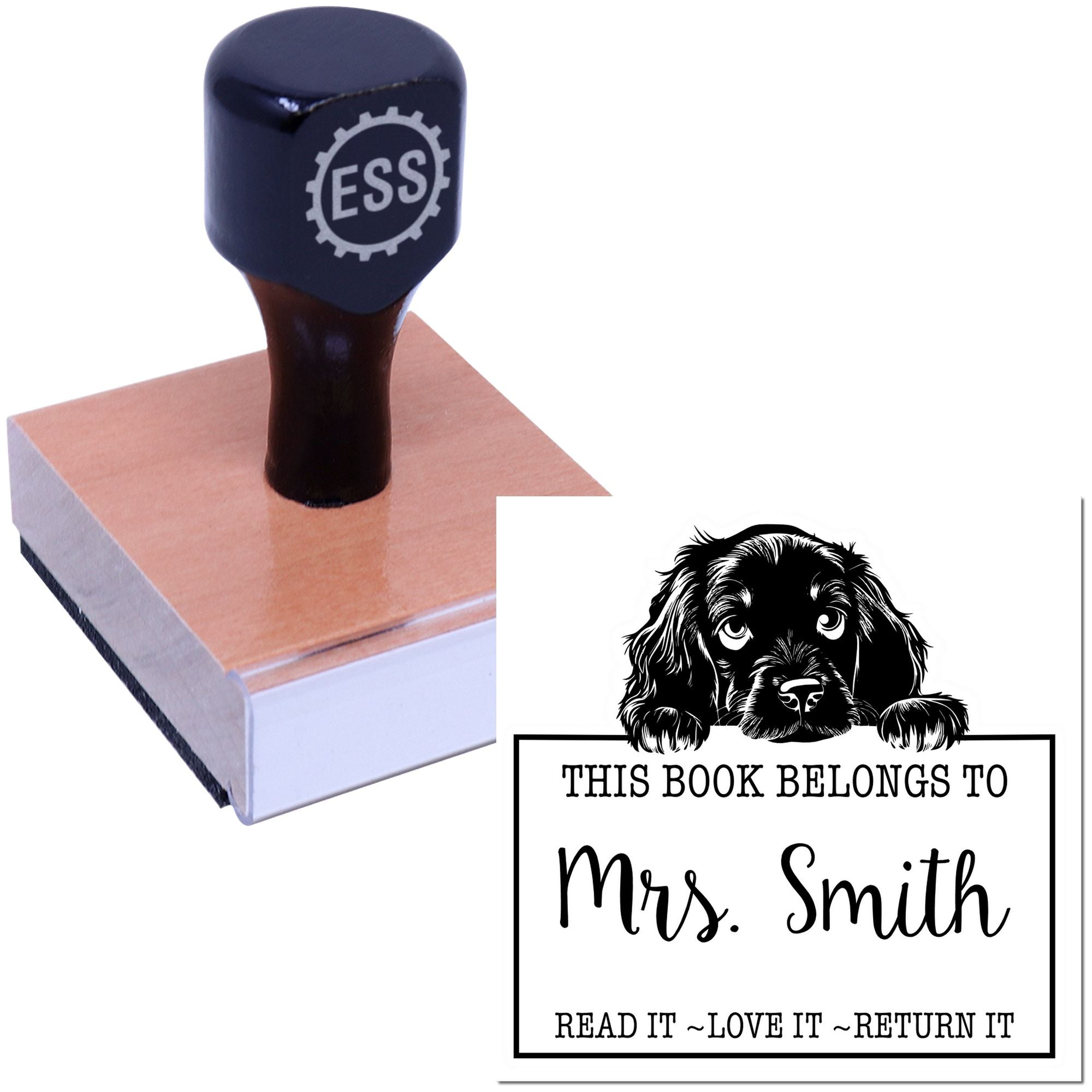 Gordon Setter Custom-Made Name For Books Rubber Stamp - Engineer Seal Stamps