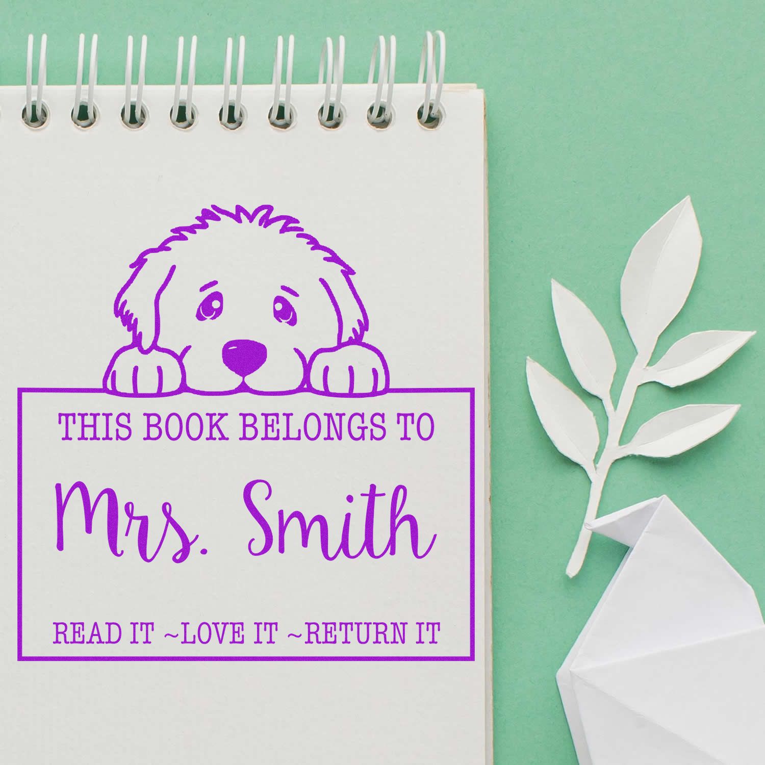 Great Pyrenees Custom-Made Private Library Rubber Stamp - Engineer Seal Stamps