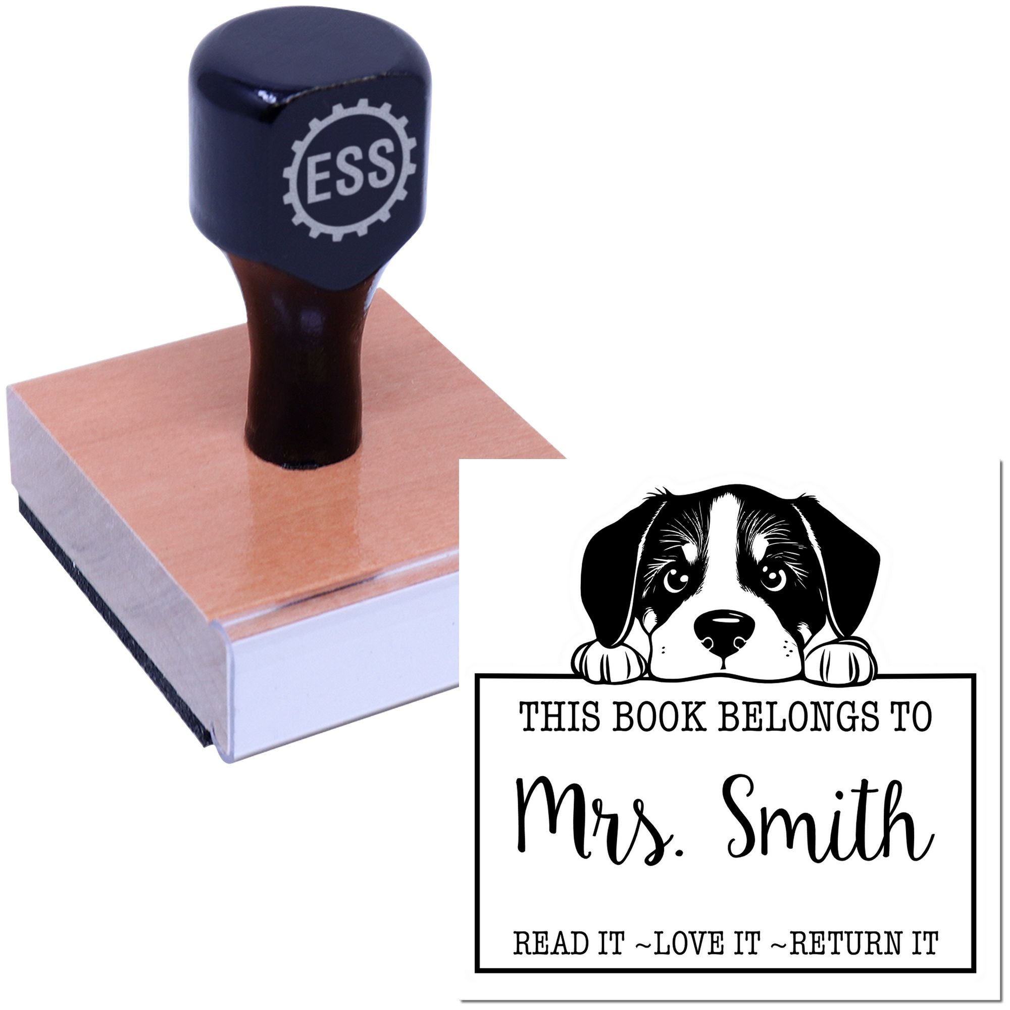 Greater Swiss Mountain Dog Custom-Made Please Return Rubber Stamp - Engineer Seal Stamps