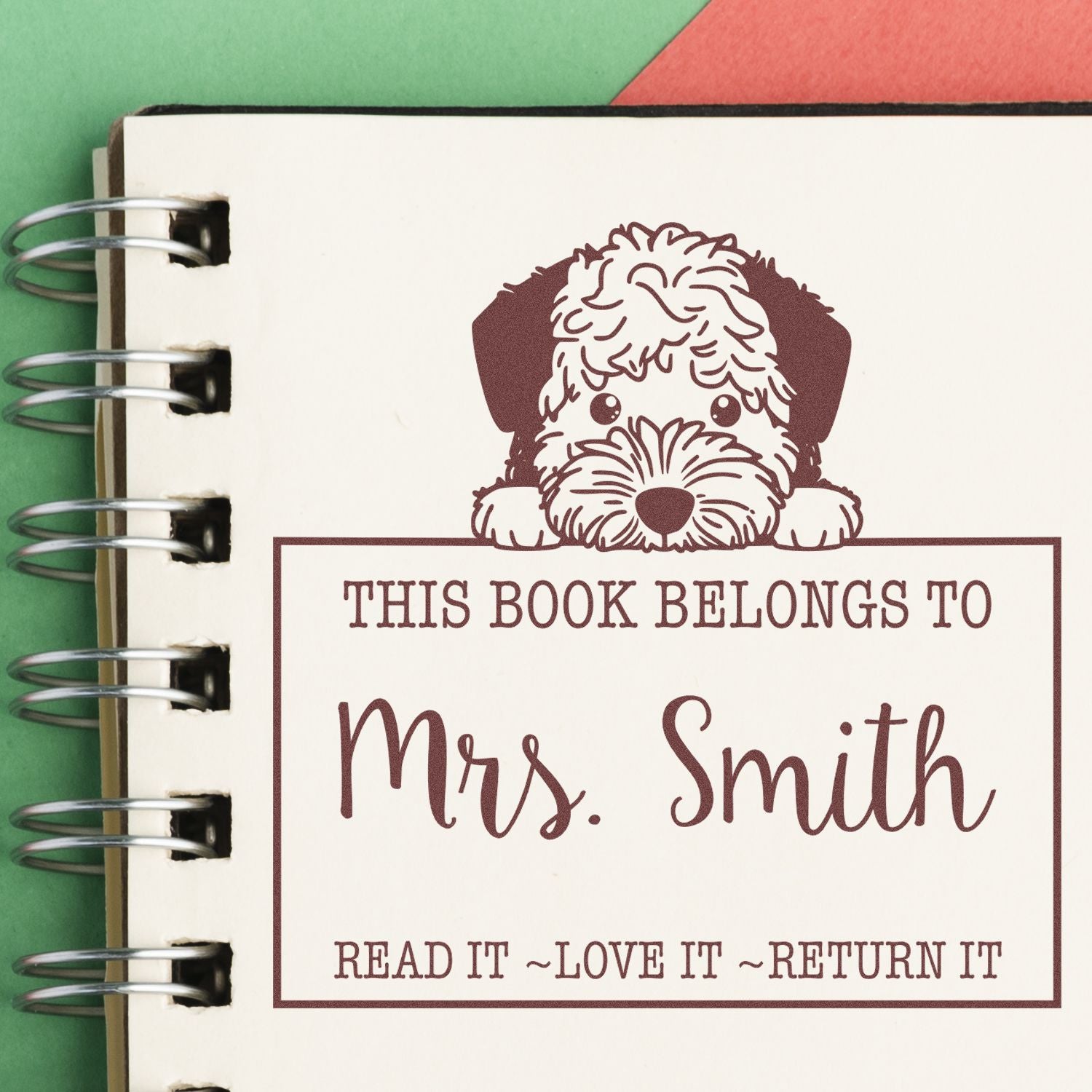 Slim Lagotto Romagnolo Custom-Made Bibliophile Stamp - Engineer Seal Stamps