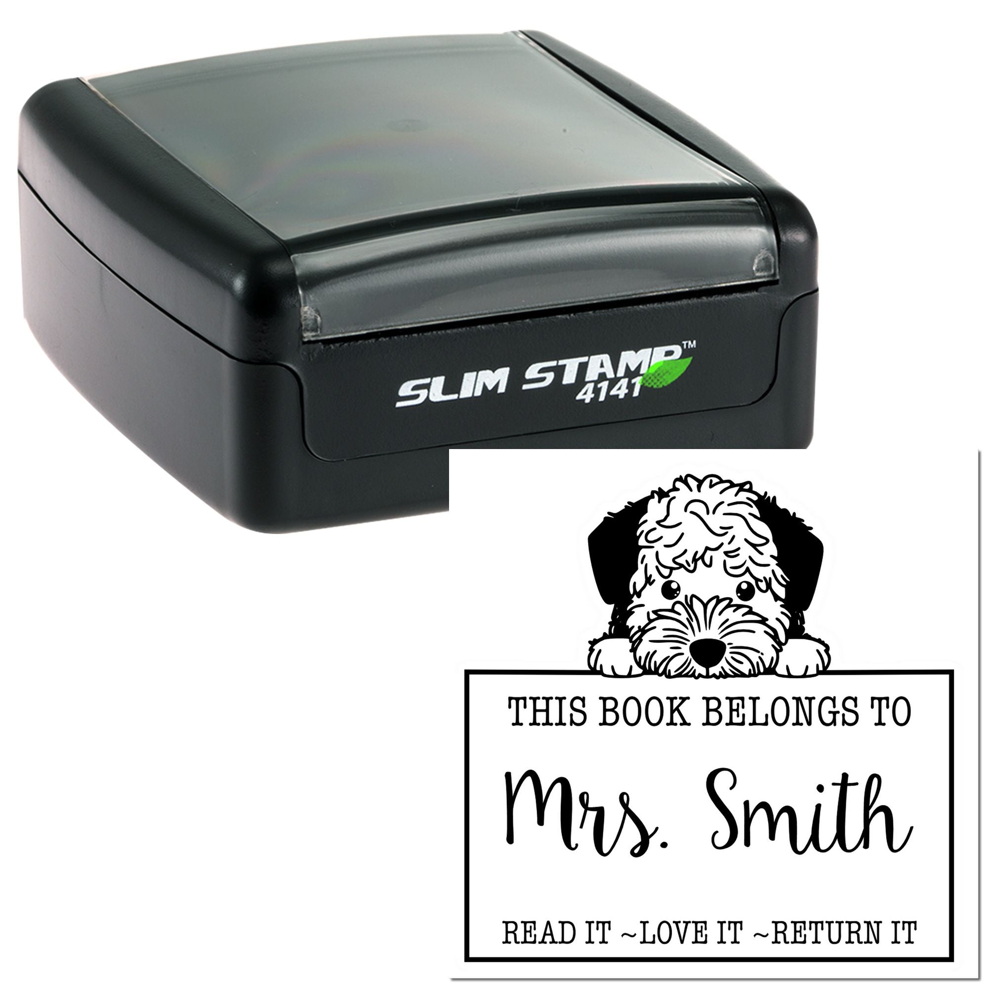 Slim Lagotto Romagnolo Custom-Made Bibliophile Stamp - Engineer Seal Stamps