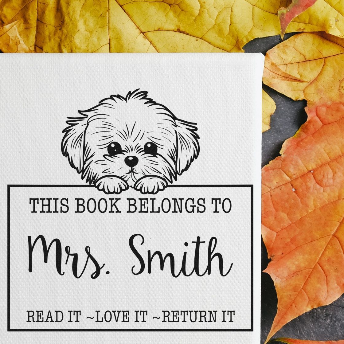 Maltese Custom-Made Read It Love It Return It For Book Sharing Rubber Stamp - Engineer Seal Stamps