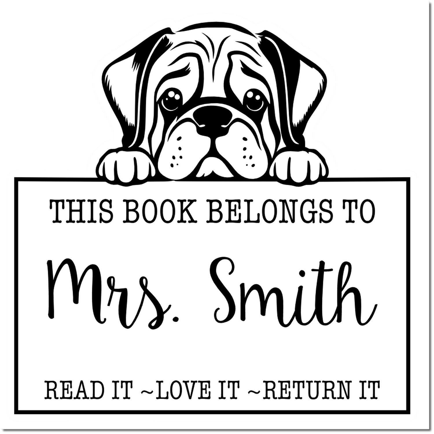 Slim Mastiff Customized Read It Stamp - Engineer Seal Stamps