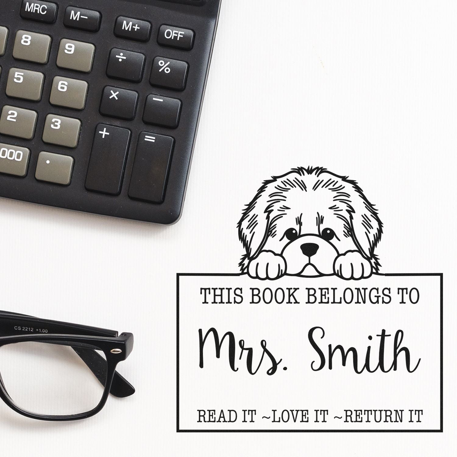 Self-Inking Newfoundland Personalized Read It Love It Return It Book Stamp - Engineer Seal Stamps