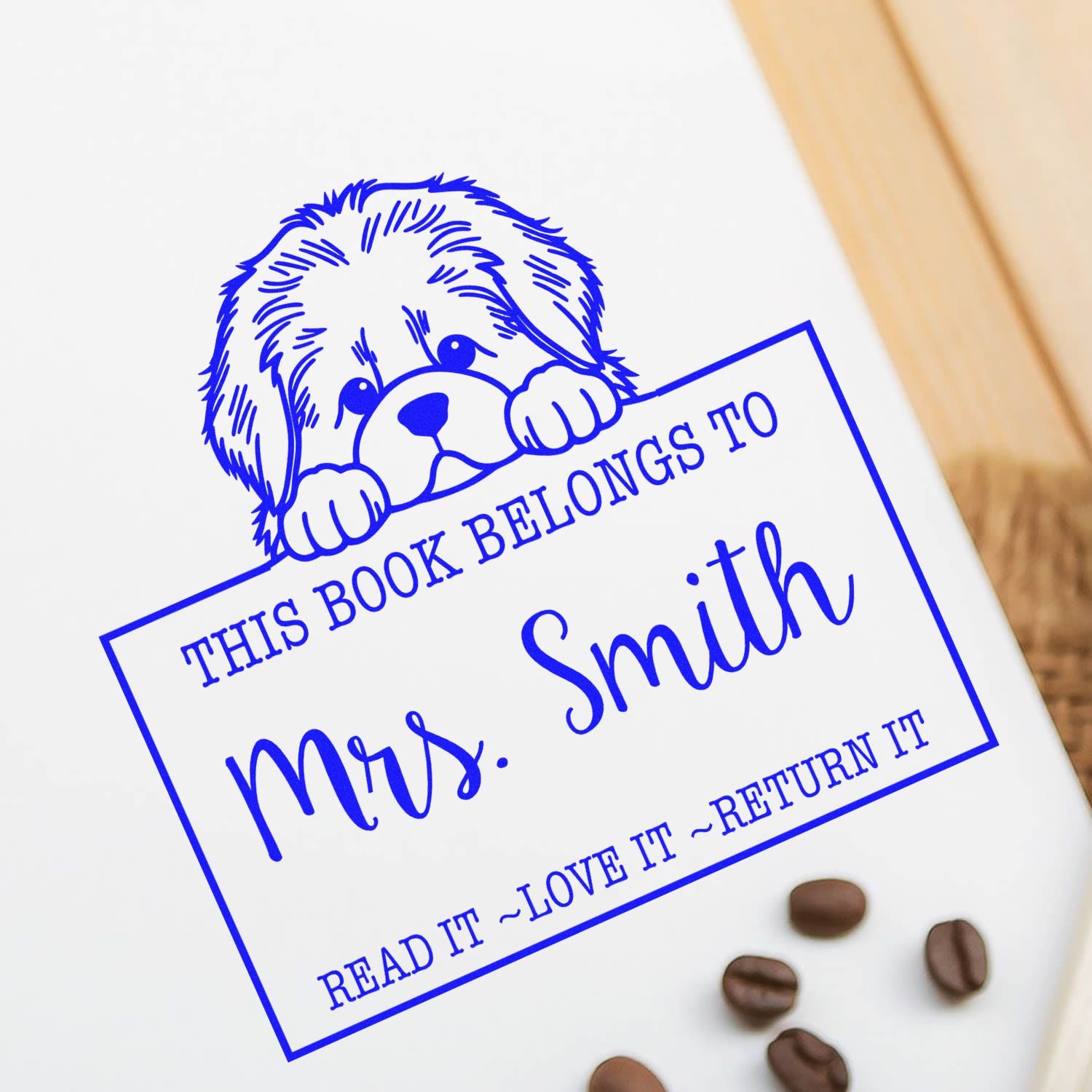 Cute Newfoundland Custom-Made Read It Love It Return It For Schools Rubber Stamp - Engineer Seal Stamps