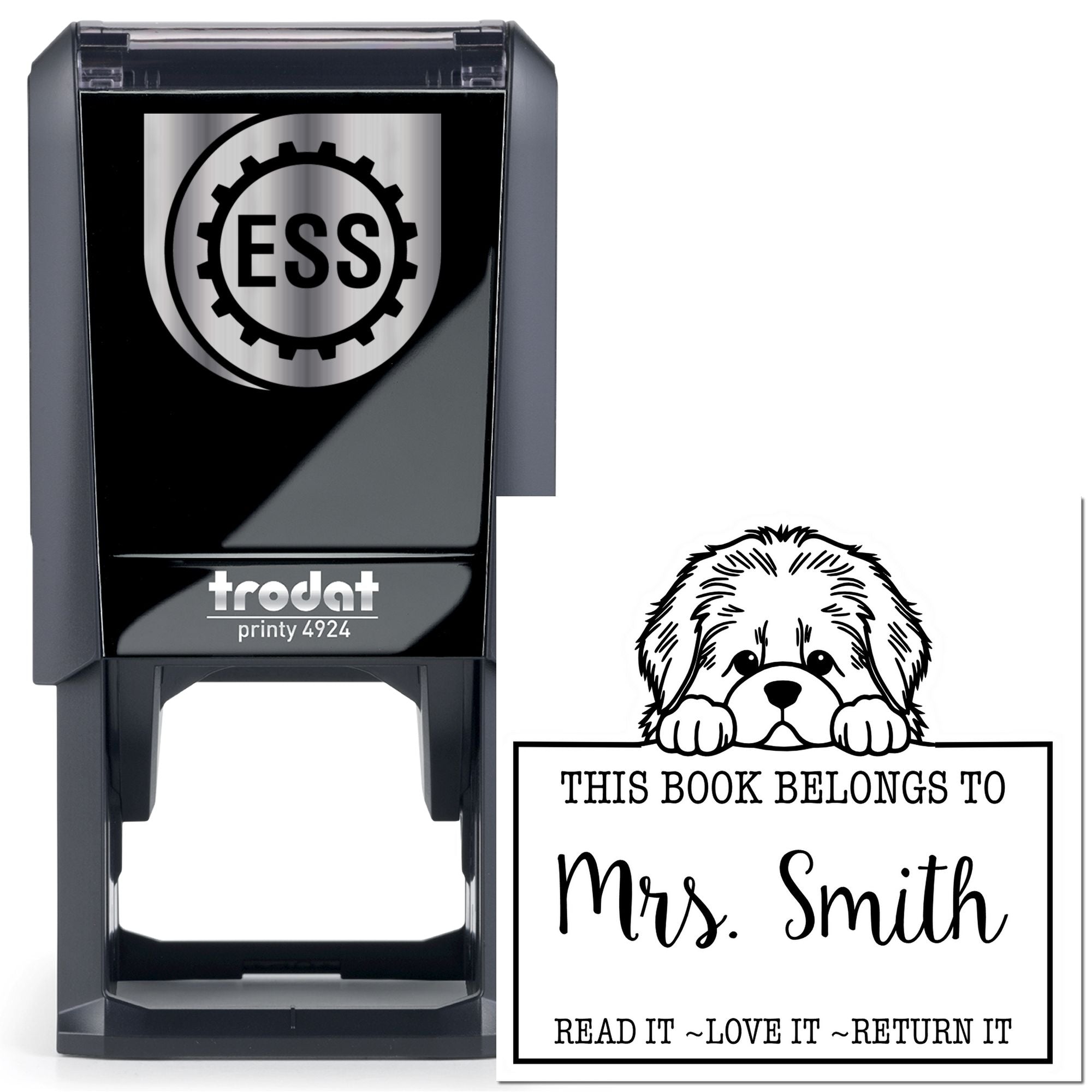 Self-Inking Newfoundland Personalized Read It Love It Return It Book Stamp - Engineer Seal Stamps