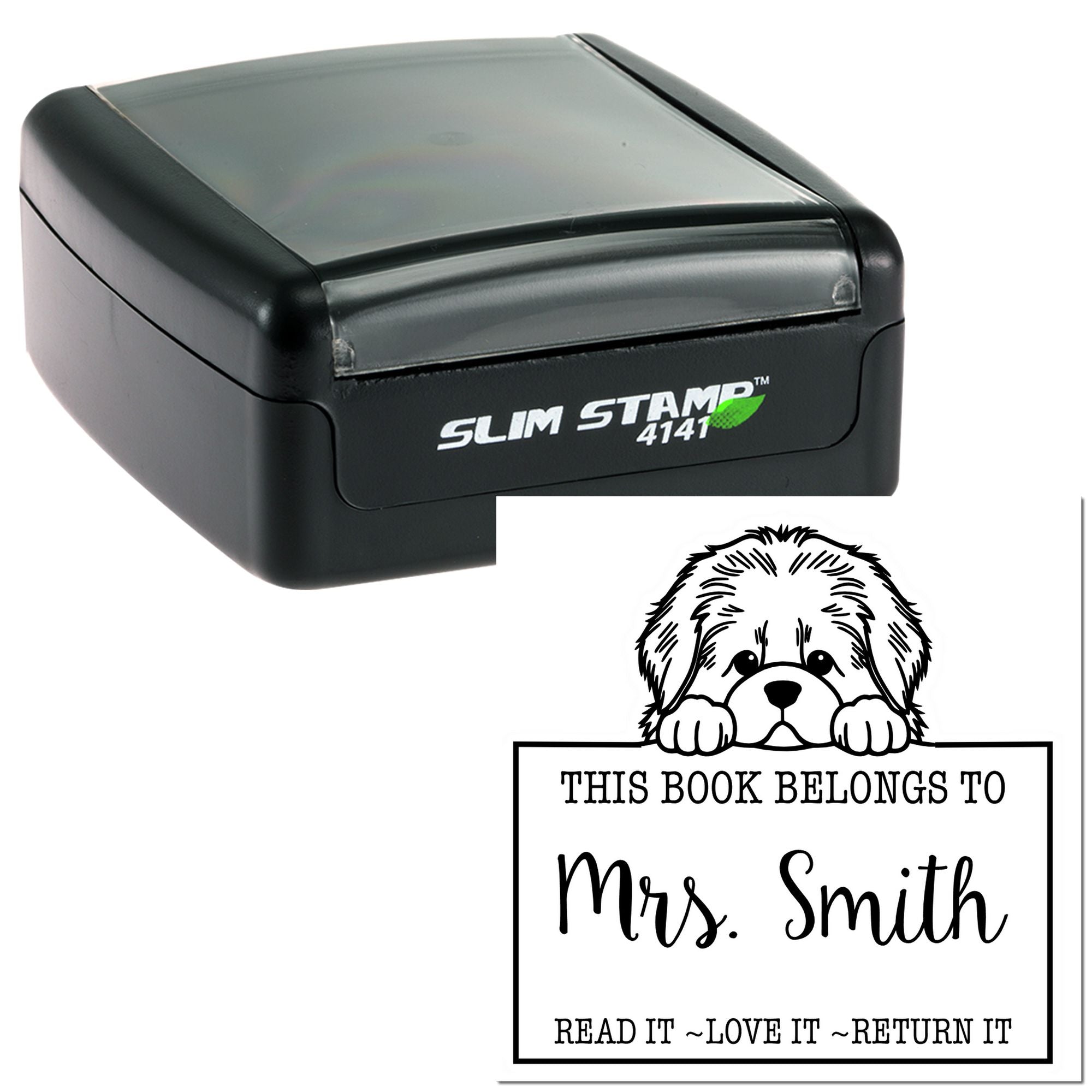 Slim Newfoundland Customized Read It Love It Return It Stamp - Engineer Seal Stamps