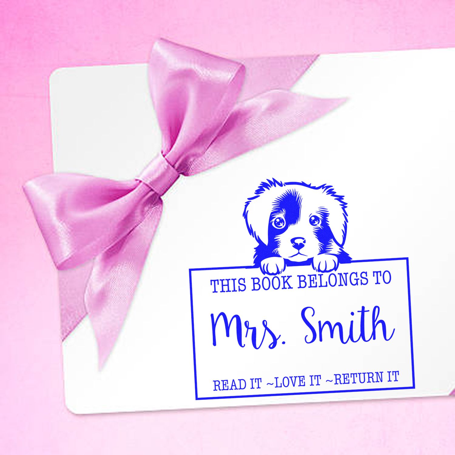 Cute Nova Scotia Duck Tolling Retriever Custom-Made Read It Love It Return It For Students Rubber Stamp - Engineer Seal Stamps