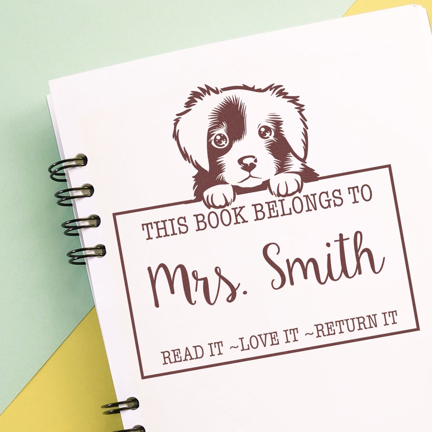 Cute Nova Scotia Duck Tolling Retriever Custom-Made Read It Love It Return It For Students Rubber Stamp - Engineer Seal Stamps