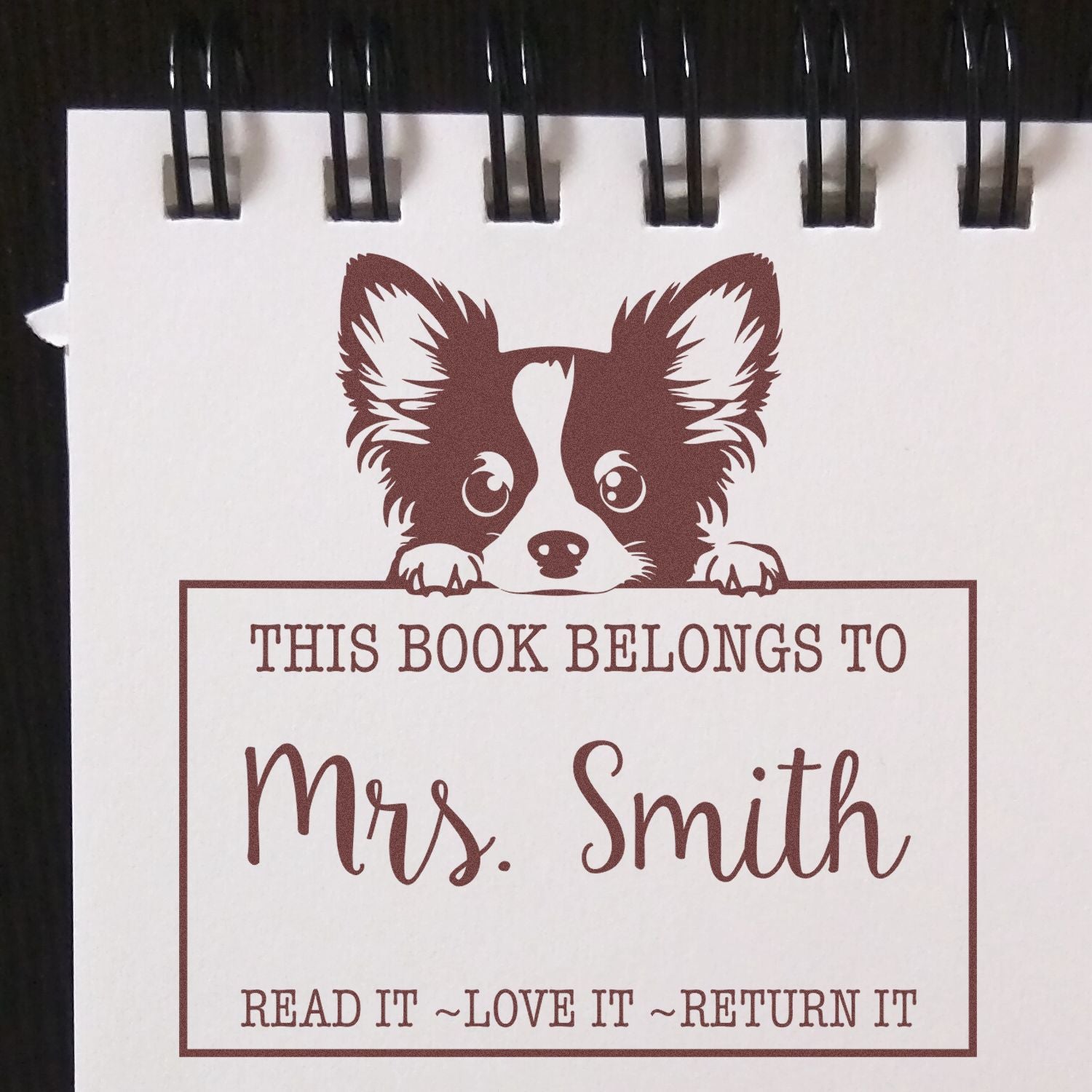 Slim Papillon Customized Read It Love It Return It Personalizable Stamp - Engineer Seal Stamps