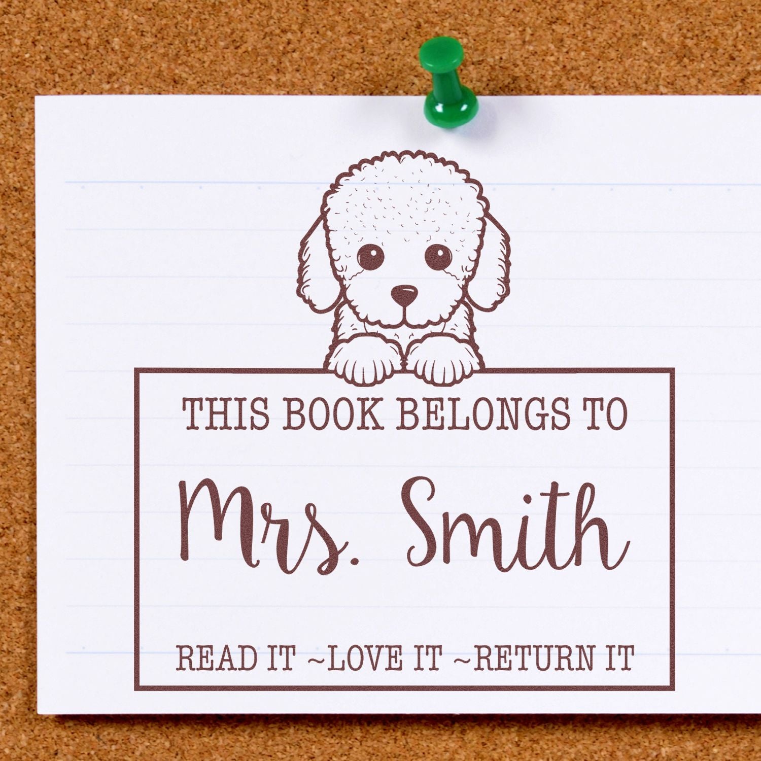 Slim Poodle Customized Read It Love It Return It For Students Stamp - Engineer Seal Stamps